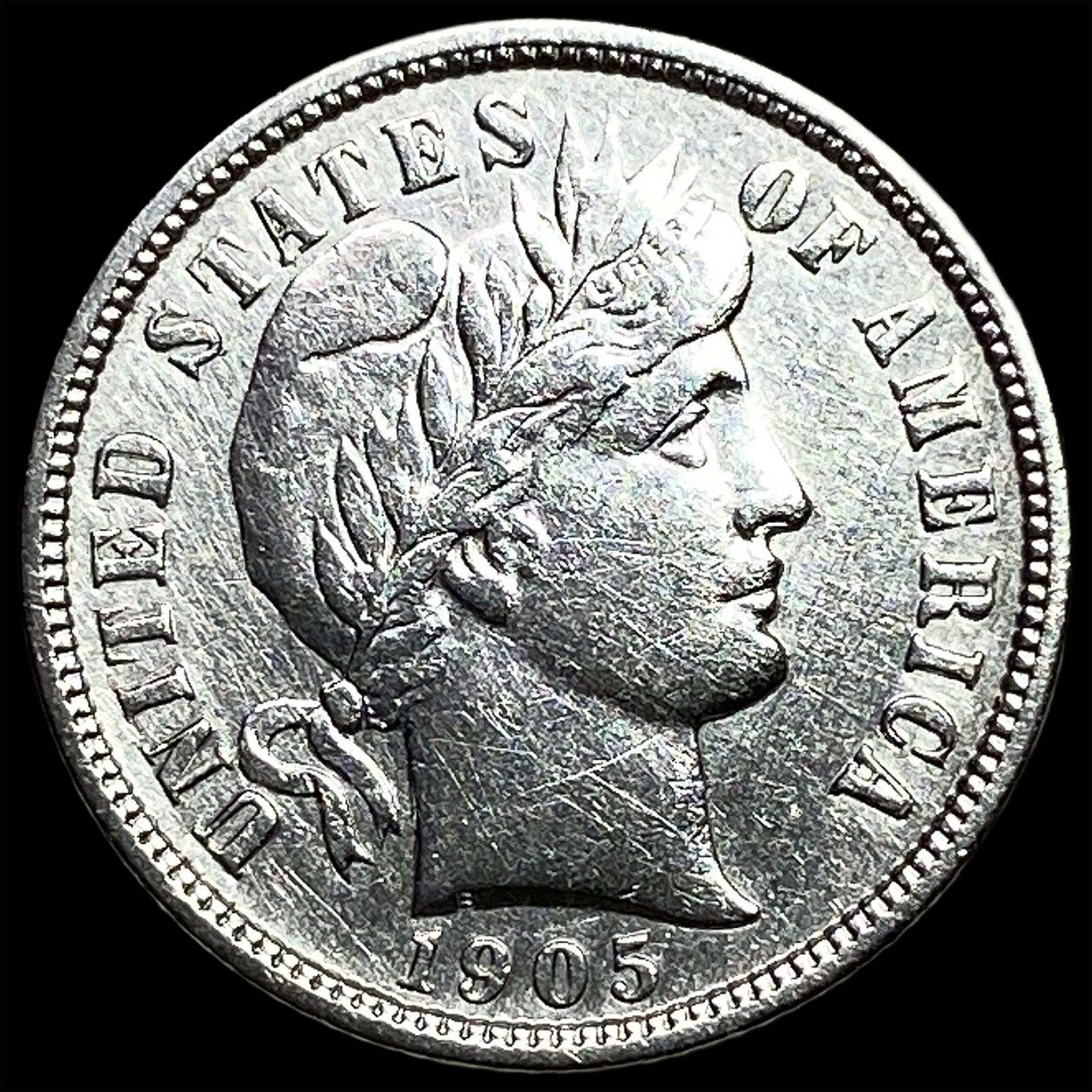 1905-S Silver Barber Dime UNCIRCULATED: 1905-S Silver Barber Dime UNCIRCULATED