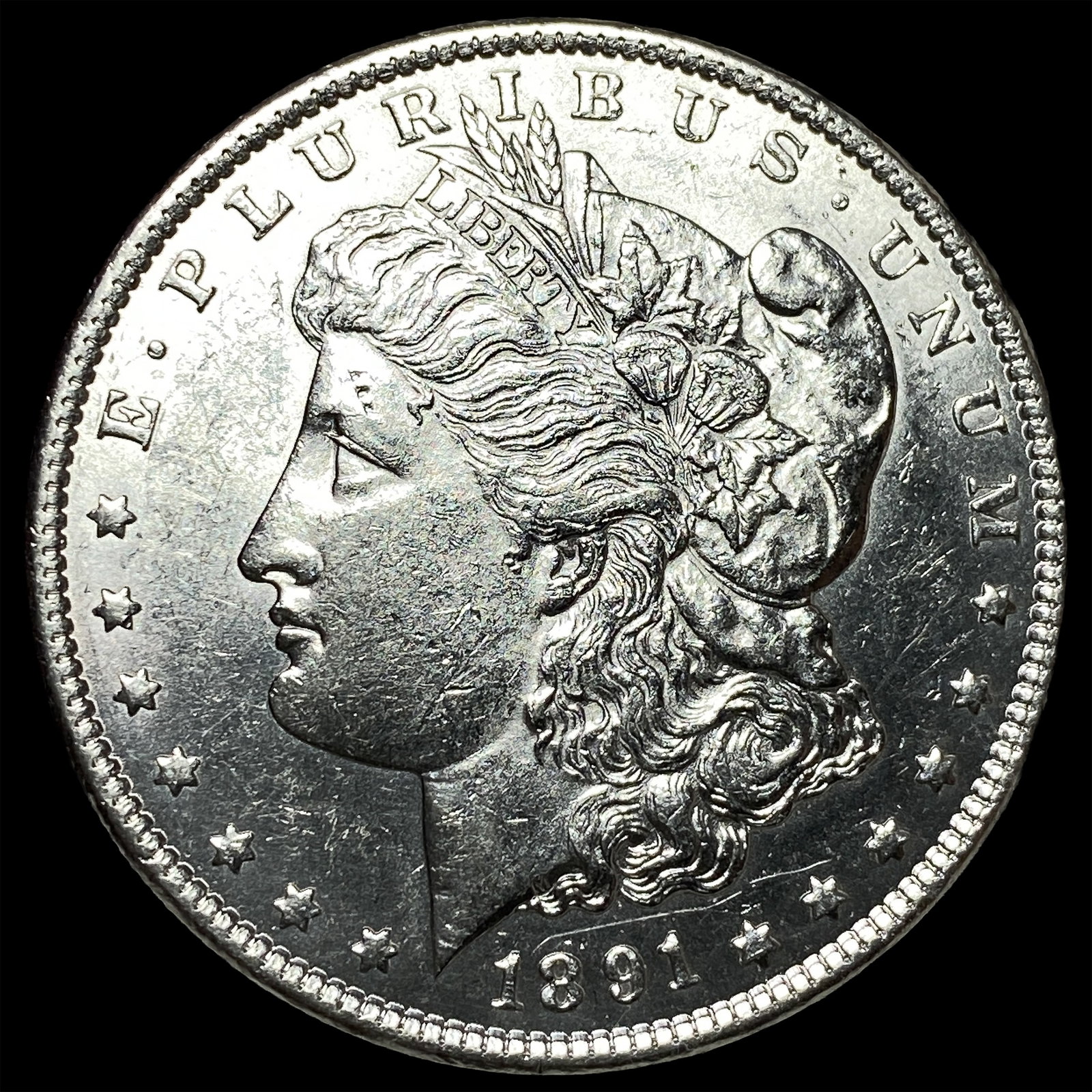 1891-S Silver Morgan Dollar CHOICE BU: 1891-S Silver Morgan Dollar CHOICE BU