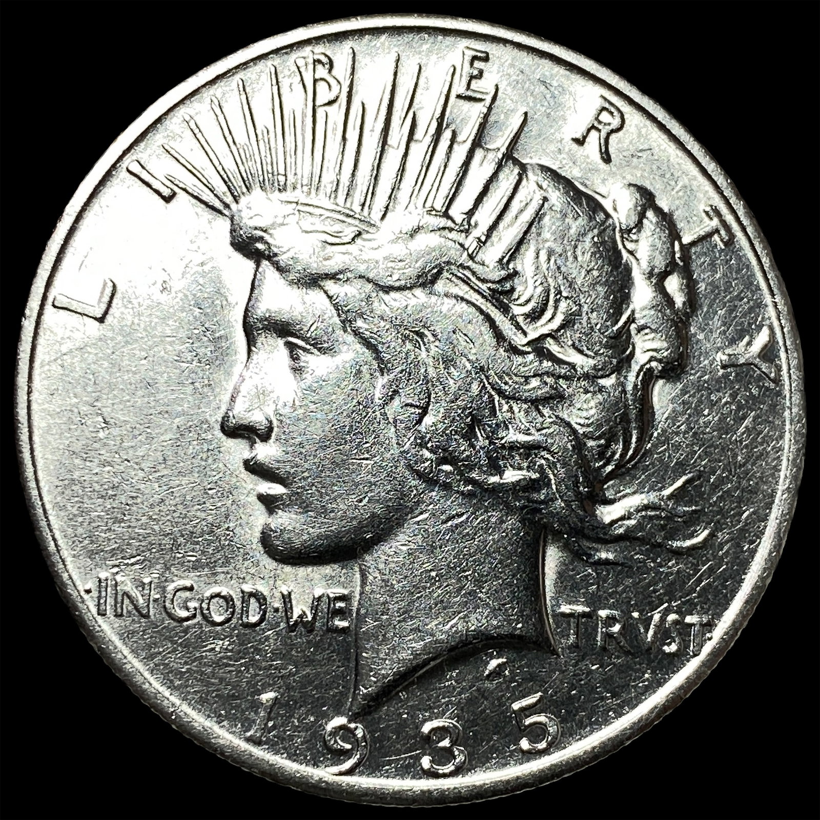 1935-S Silver Peace Dollar CLOSELY UNCIRCULATED: 1935-S Silver Peace Dollar CLOSELY UNCIRCULATED