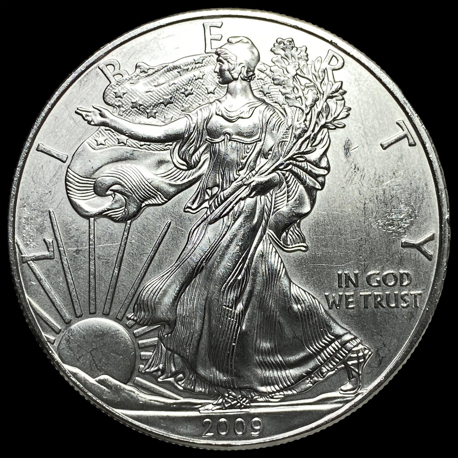 2009 1 oz Silver American Eagle $1 CHOICE BU (1 of 2)
