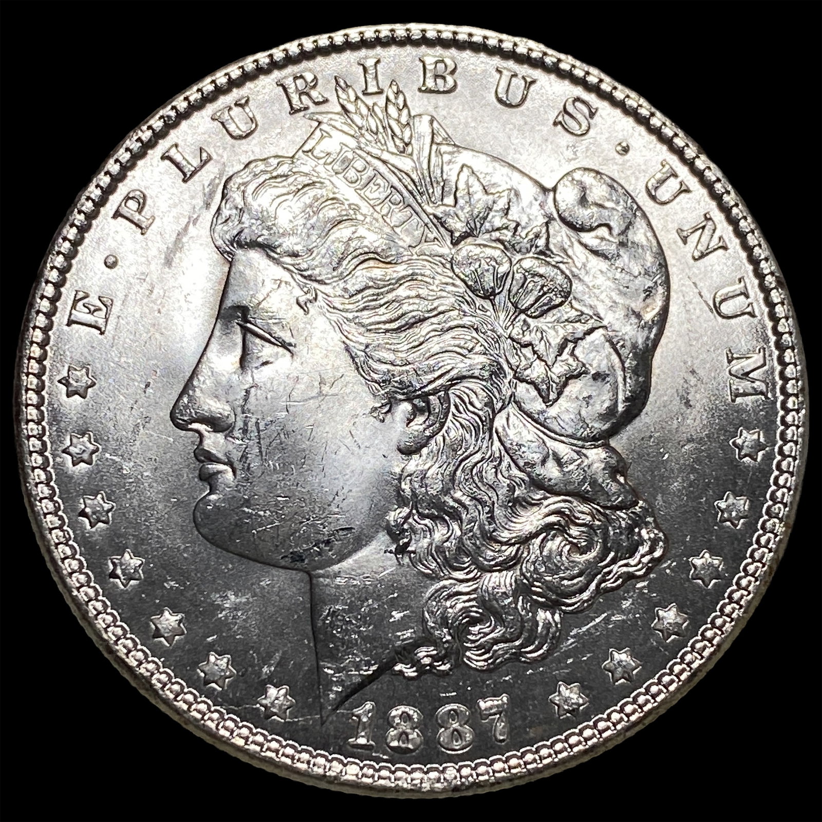 1887 Morgan Silver Dollar GEM BU: 1887 Morgan Silver Dollar GEM BU