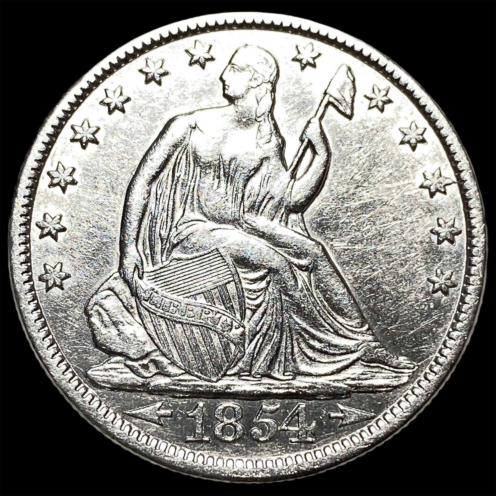 1854-O Silver Half Dollar UNCIRCULATED: 1854-O Silver Half Dollar UNCIRCULATED