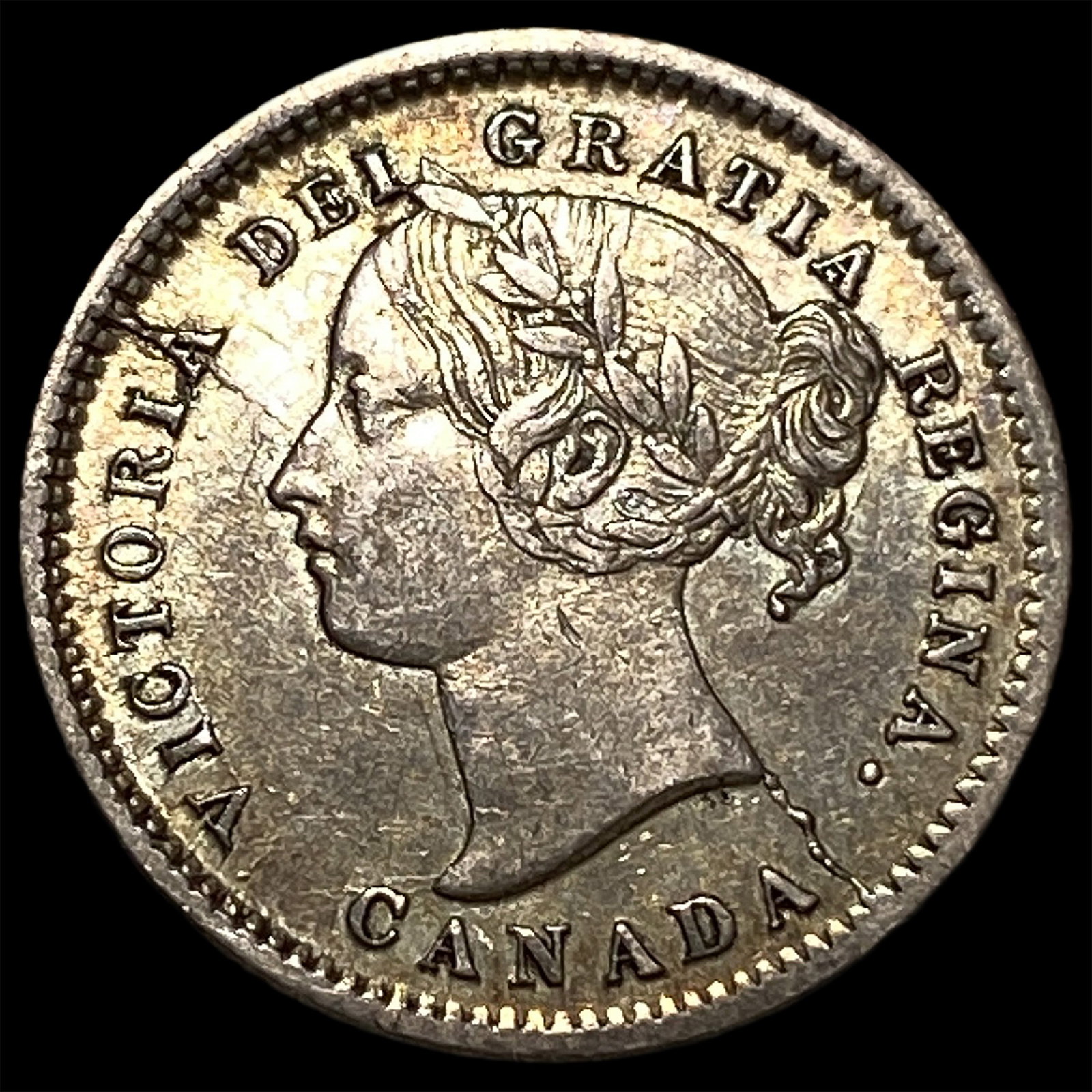 1871-H Silver 10 Cents Canada CHOICE AU: 1871-H Silver 10 Cents Canada CHOICE AU