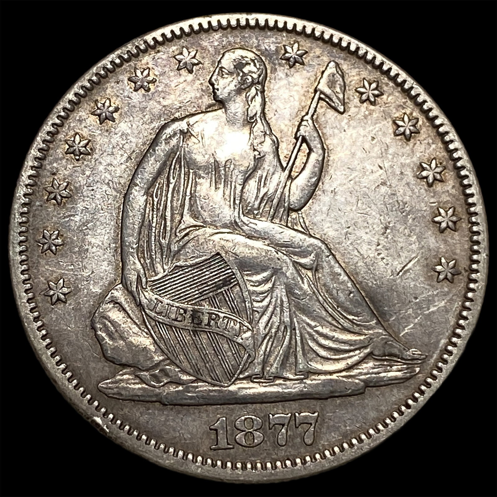 1877 Seated Liberty Half Dollar UNCIRCULATED: 1877 Seated Liberty Half Dollar UNCIRCULATED