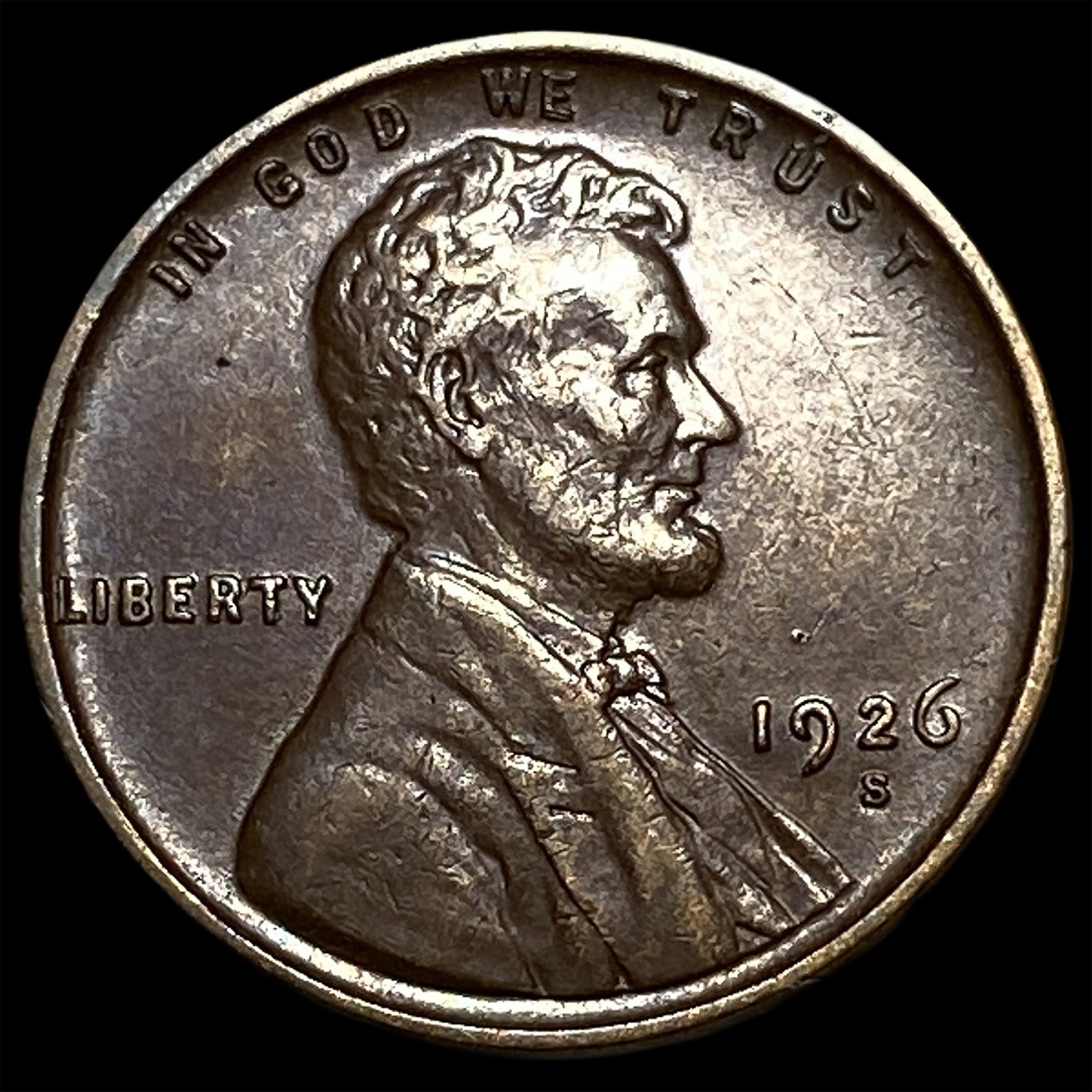 1926-S Lincoln Wheat Cent CHOICE AU: 1926-S Lincoln Wheat Cent CHOICE AU