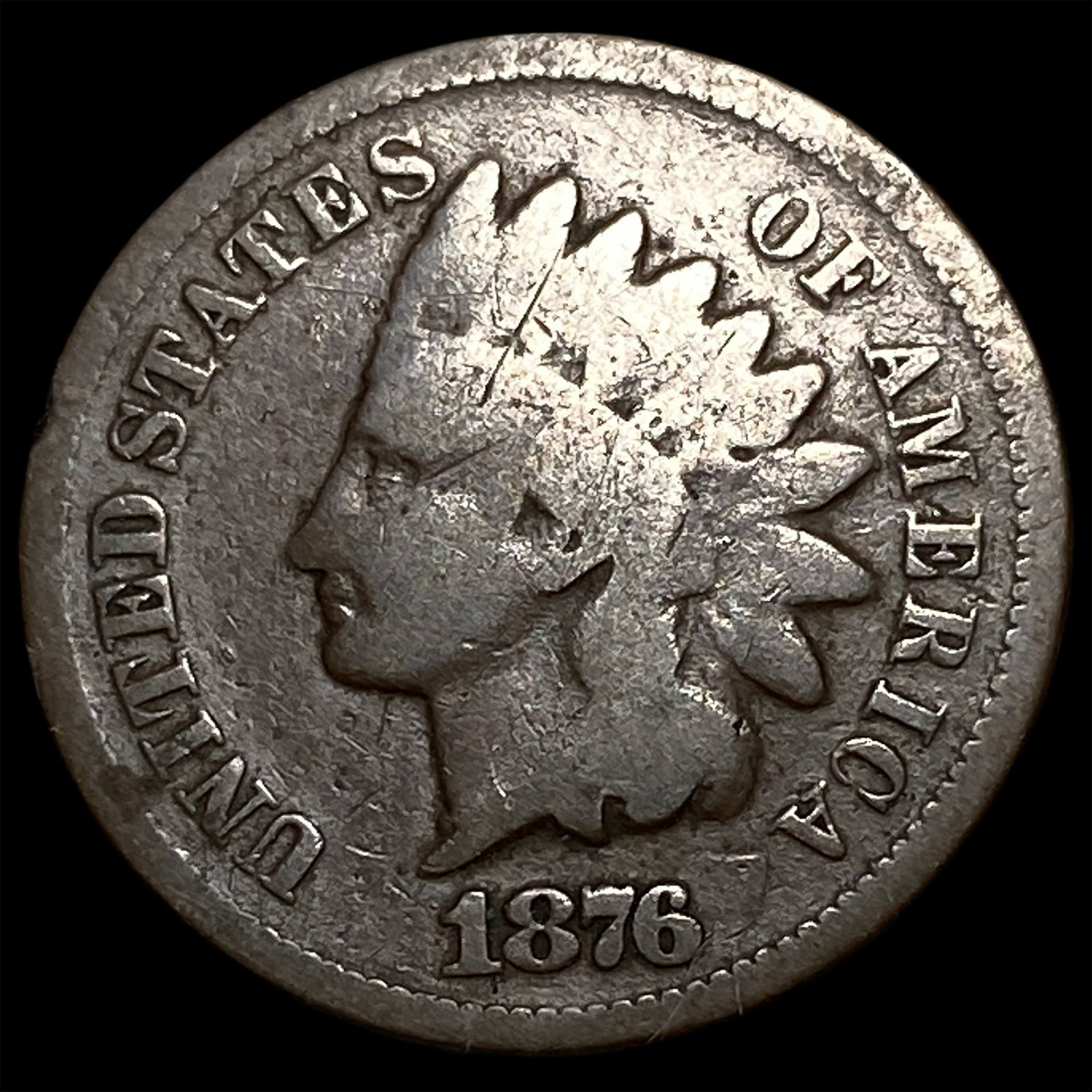 1876 Indian Head Cent NICELY CIRCULATED: 1876 Indian Head Cent NICELY CIRCULATED