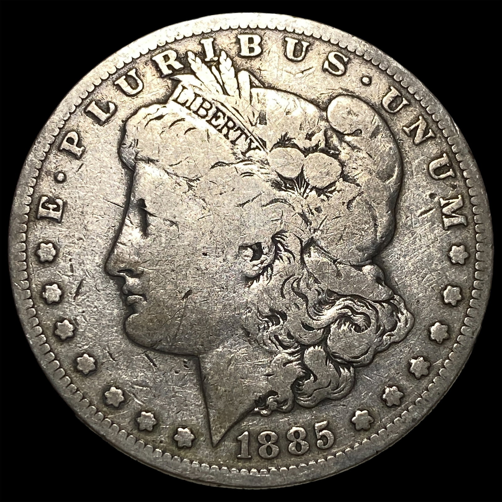 1885-S Morgan Silver Dollar NEARLY UNCIRCULATED: 1885-S Morgan Silver Dollar NEARLY UNCIRCULATED