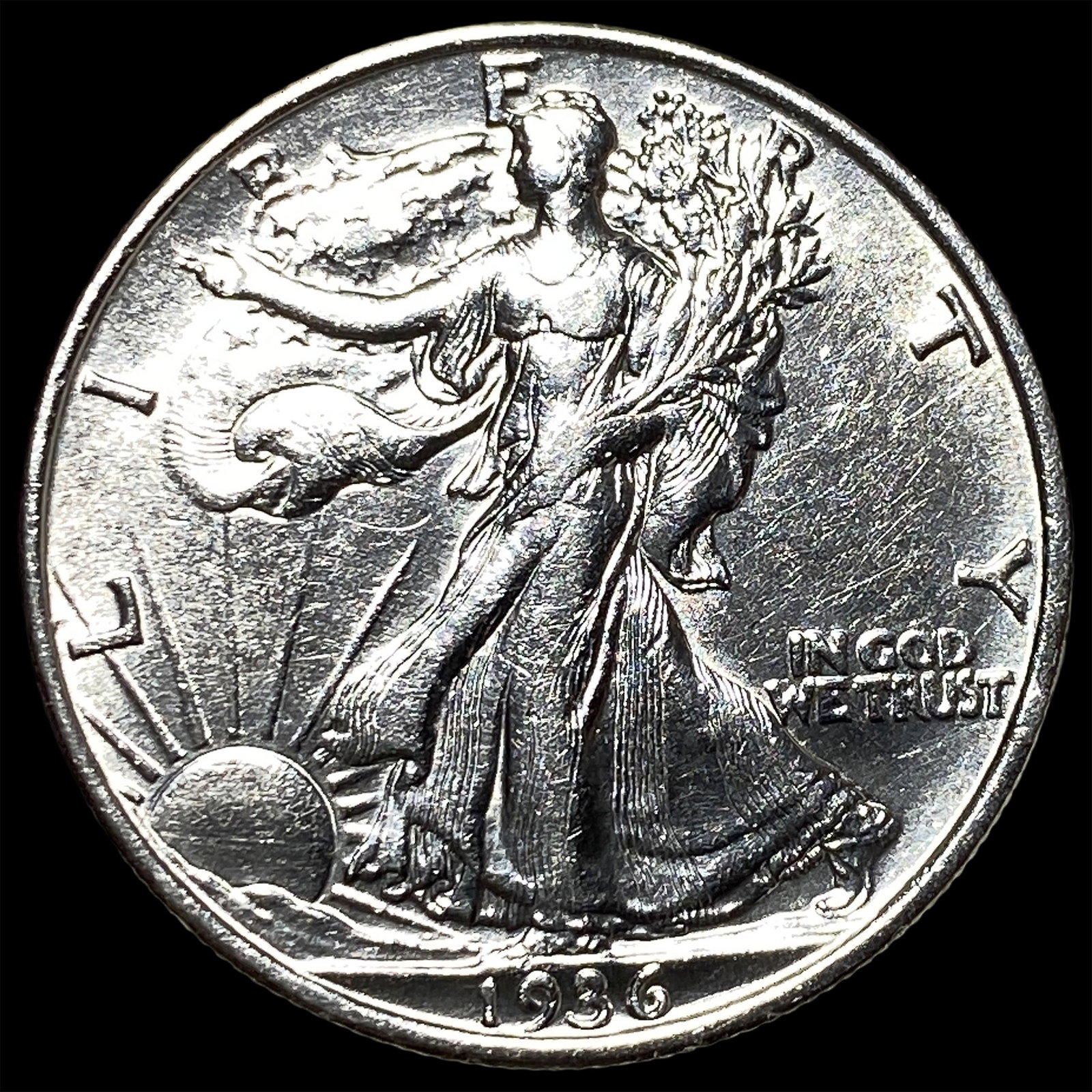 1936-S Silver Walking Liberty Half Dollar CHOICE BU: 1936-S Silver Walking Liberty Half Dollar CHOICE BU