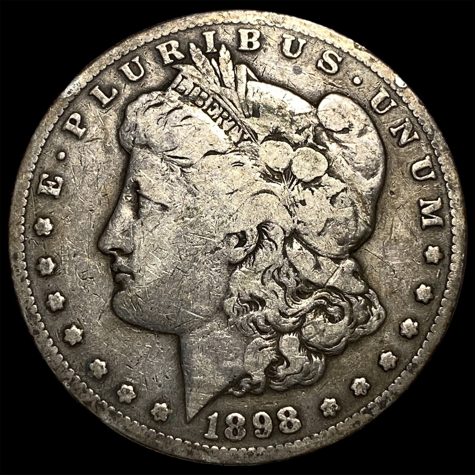 1898-S Silver Morgan Dollar LIGHTLY CIRCULATED: 1898-S Silver Morgan Dollar LIGHTLY CIRCULATED