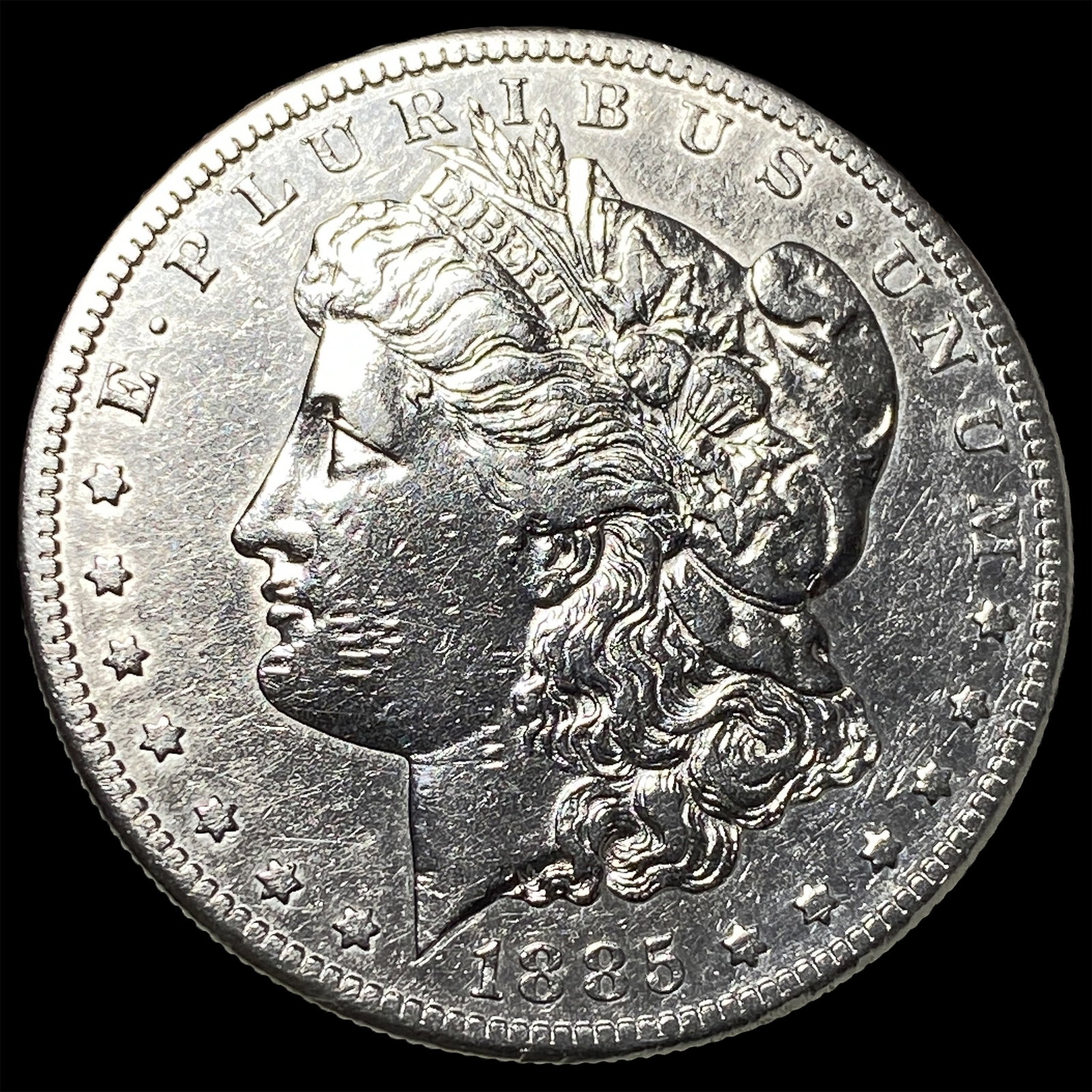 1885-S Silver Morgan Dollar CHOICE AU: 1885-S Silver Morgan Dollar CHOICE AU