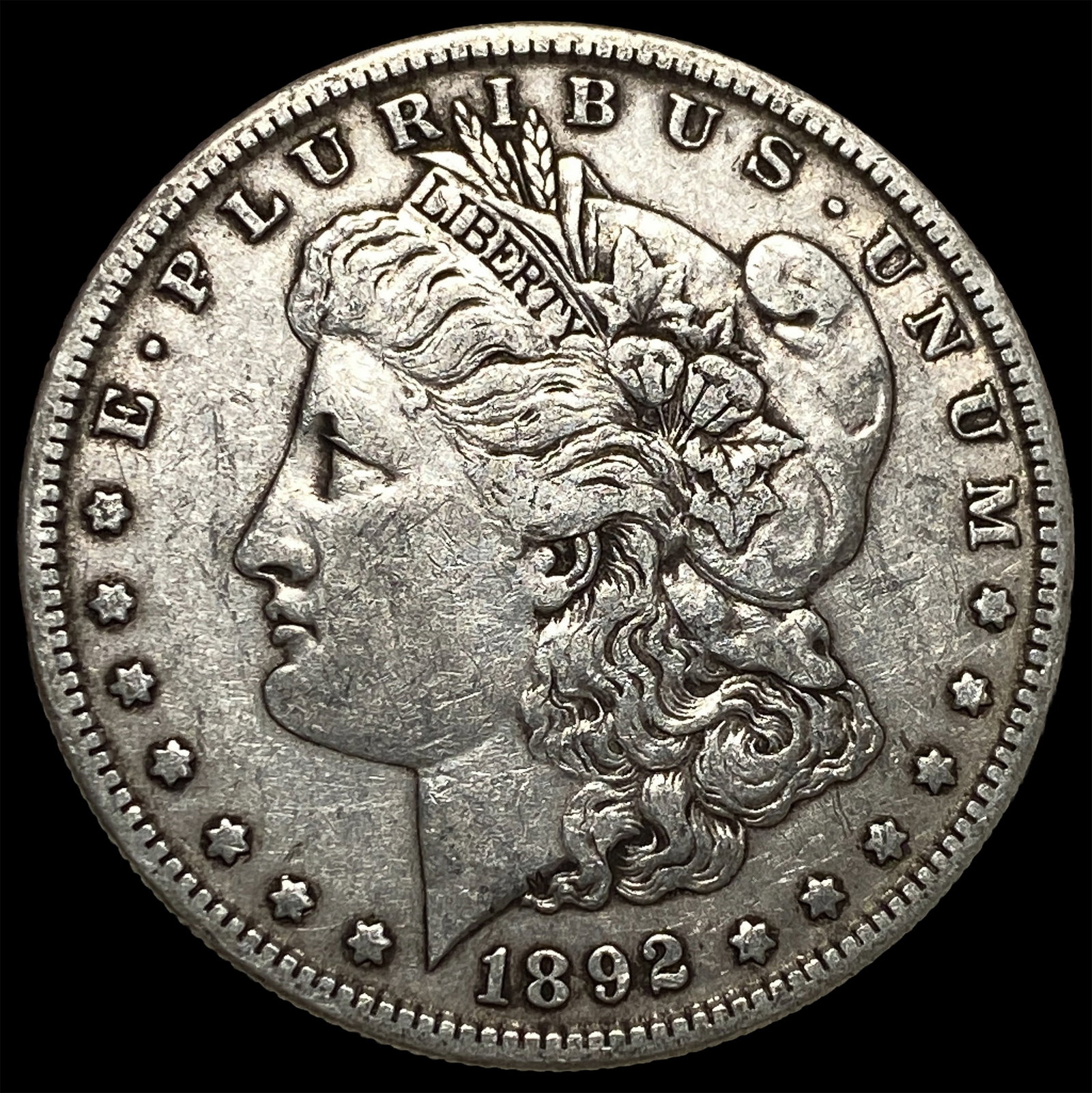 1892-S Silver Morgan Dollar NEARLY UNCIRCULATED: 1892-S Silver Morgan Dollar NEARLY UNCIRCULATED