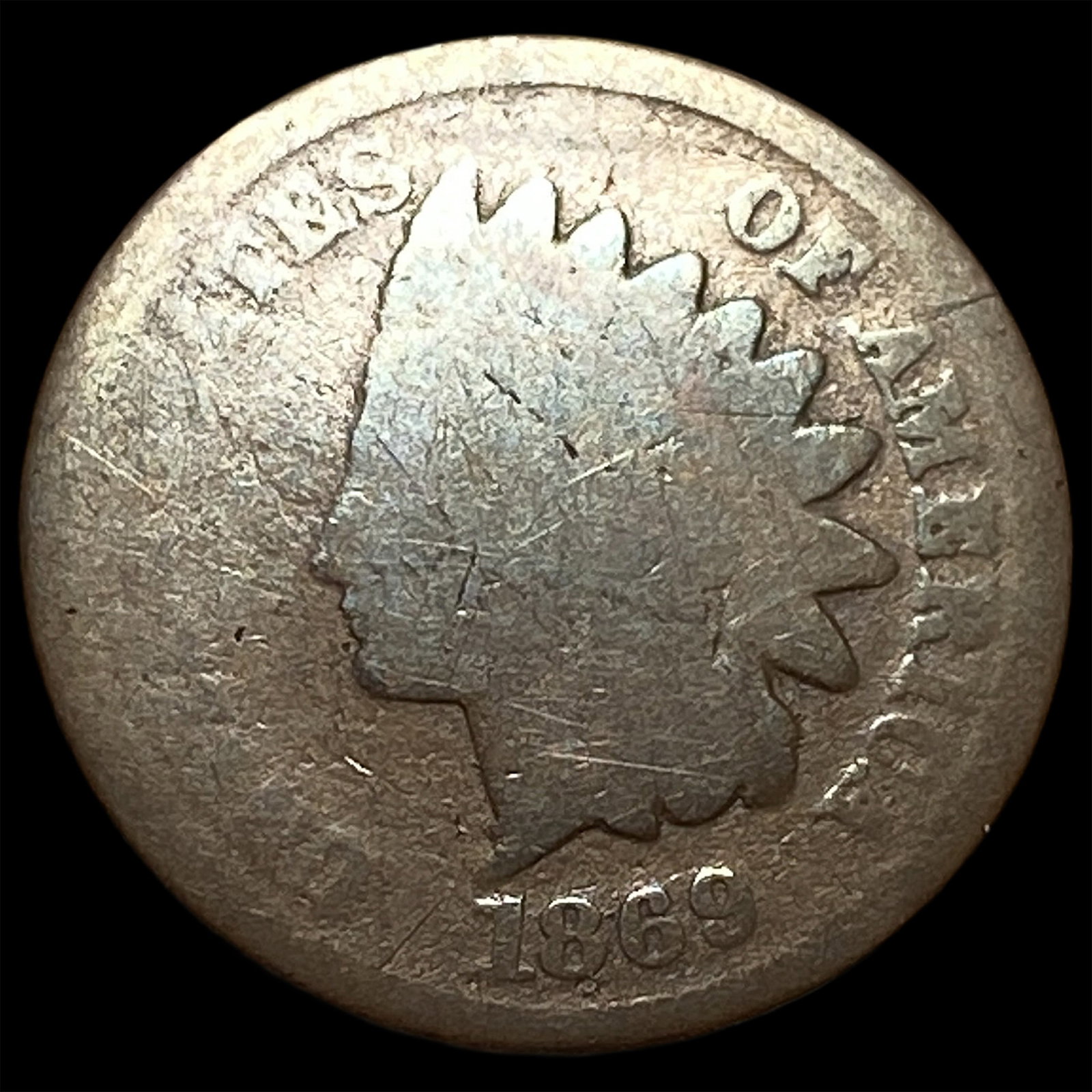 1869 Indian Head Cent NICELY CIRCULATED: 1869 Indian Head Cent NICELY CIRCULATED
