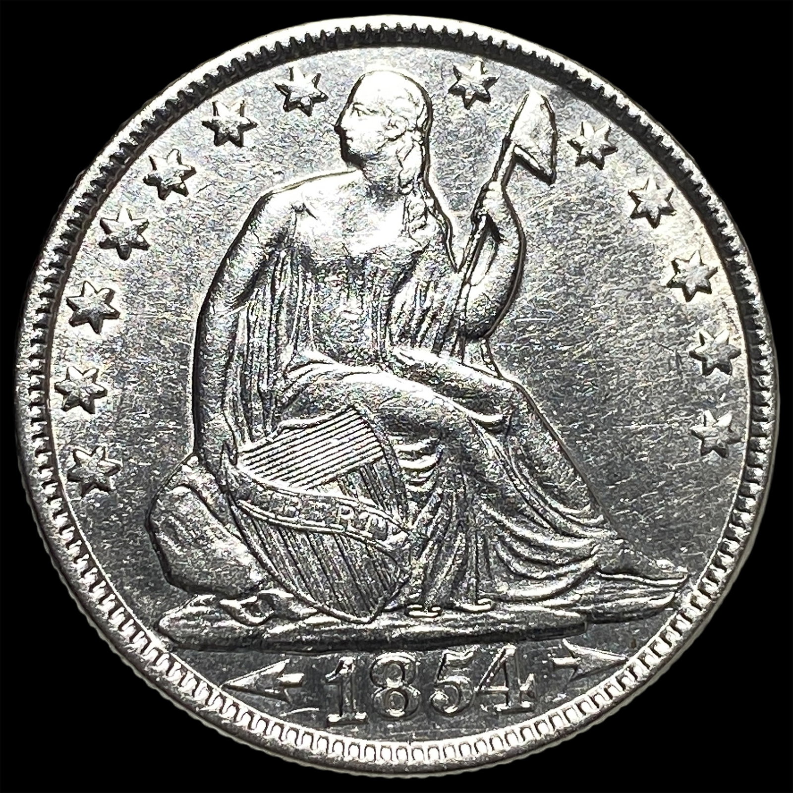 1854-O Silver Half Dollar UNCIRCULATED: 1854-O Silver Half Dollar UNCIRCULATED