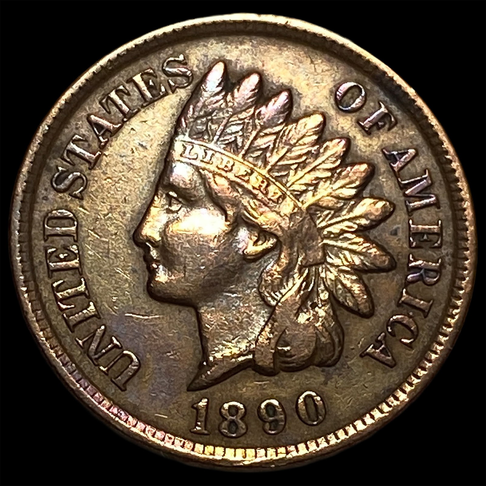 1890 Indian Head Cent CHOICE AU: 1890 Indian Head Cent CHOICE AU
