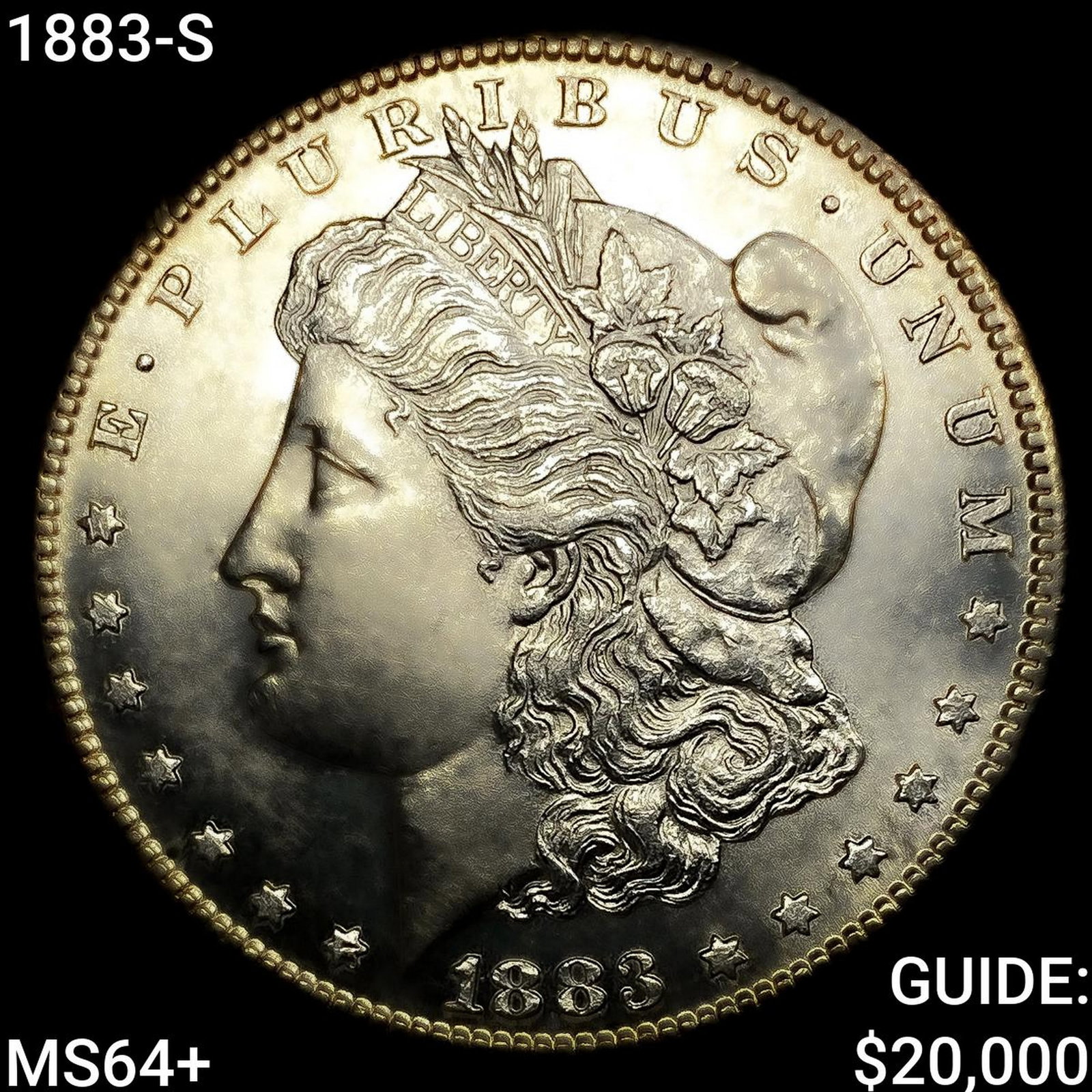 1883-S Morgan Silver Dollar CHOICE BU+: 1883-S Morgan Silver Dollar CHOICE BU+