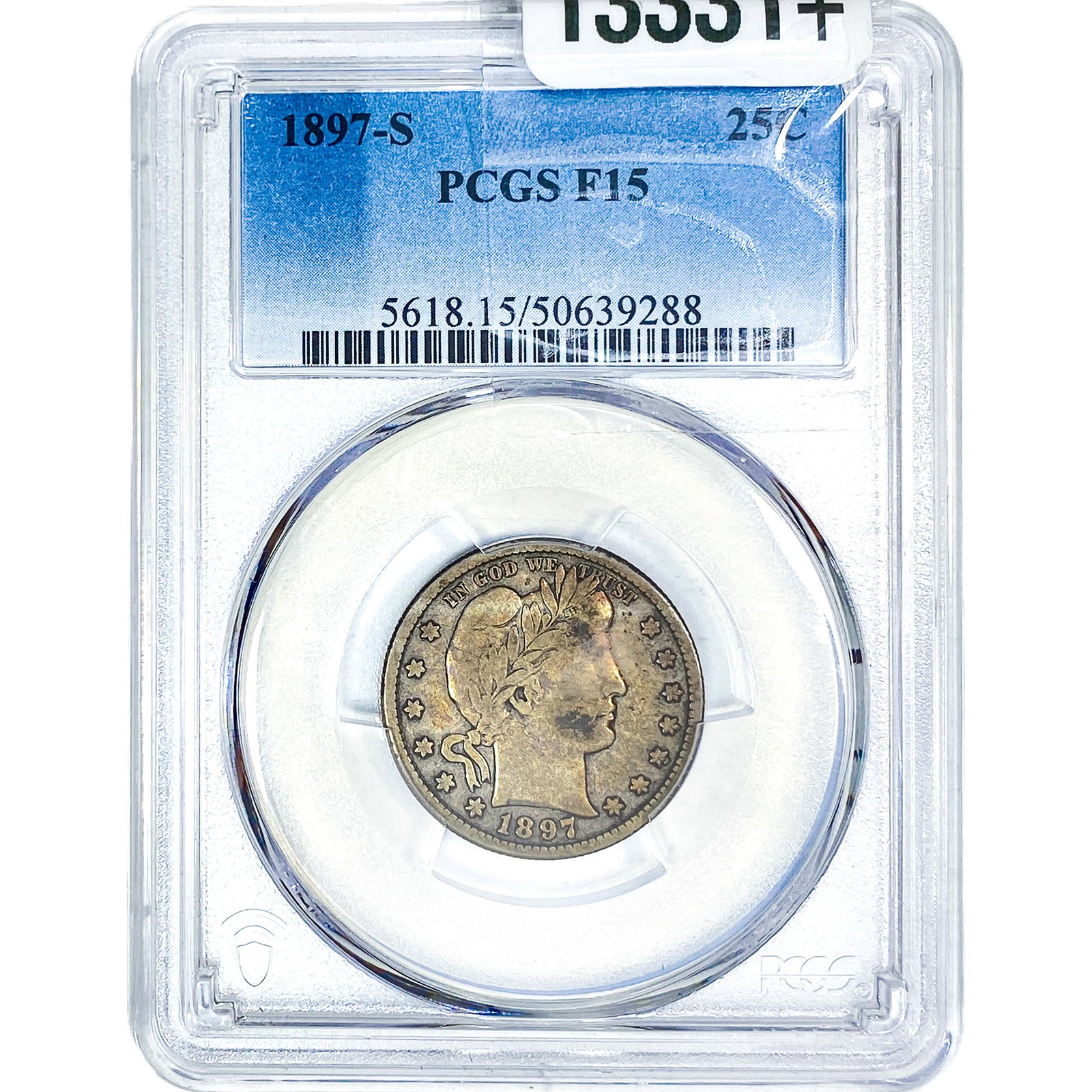1897-S Barber Quarter PCGS F15 (1 of 4)