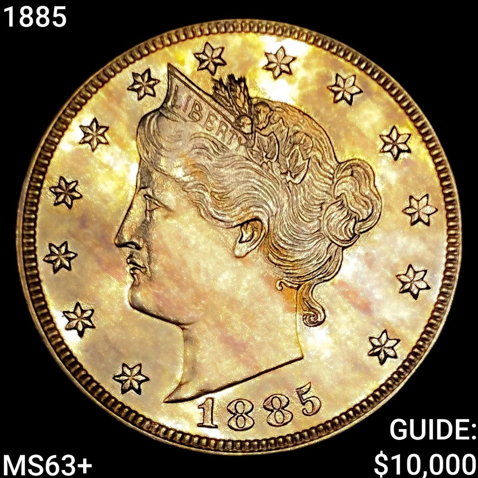 1885 Liberty Victory Nickel CHOICE BU+: 1885 Liberty Victory Nickel CHOICE BU+