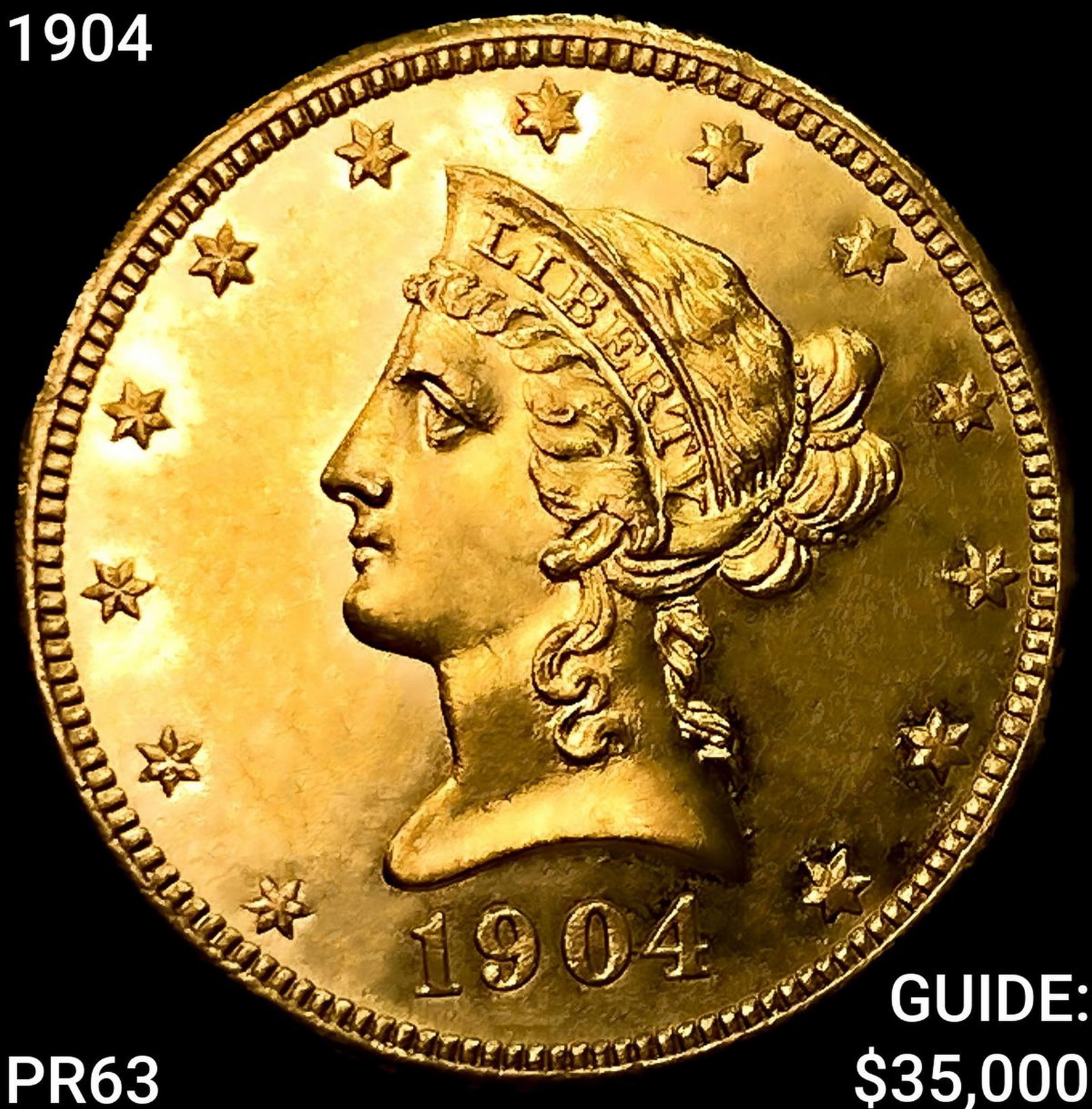1904 $10 Gold Eagle CHOICE PROOF: 1904 $10 Gold Eagle CHOICE PROOF