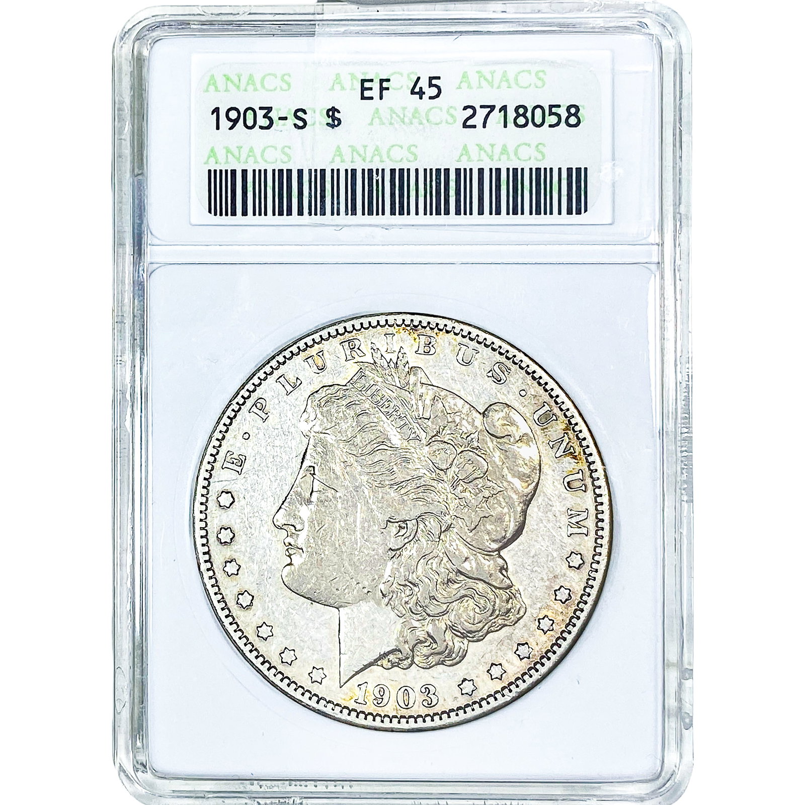 1903-S Morgan Silver Dollar ANACS EF45: 1903-S Morgan Silver Dollar ANACS EF45
