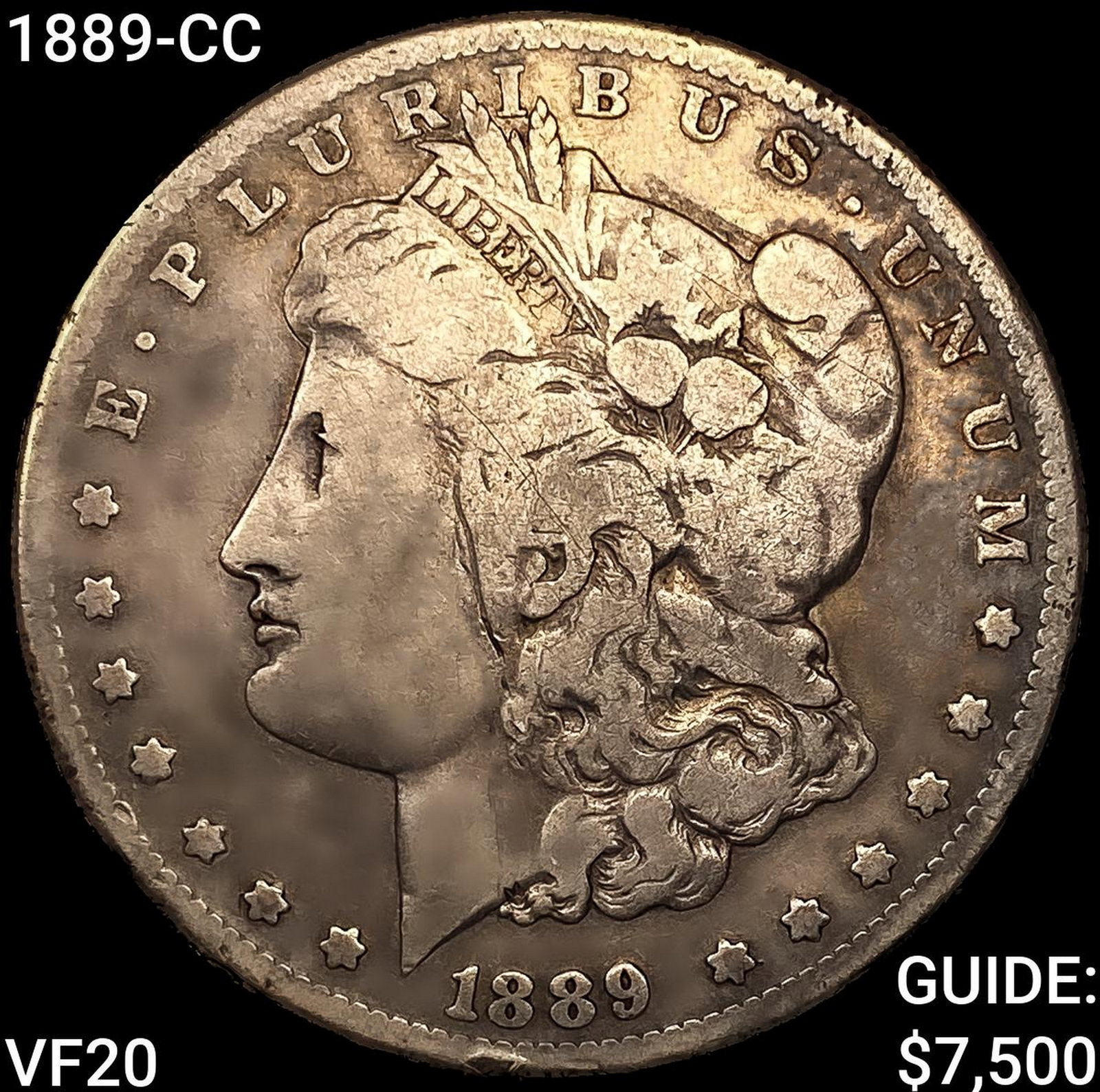1889-CC Morgan Silver Dollar LIGHTLY CIRCULATED: 1889-CC Morgan Silver Dollar LIGHTLY CIRCULATED