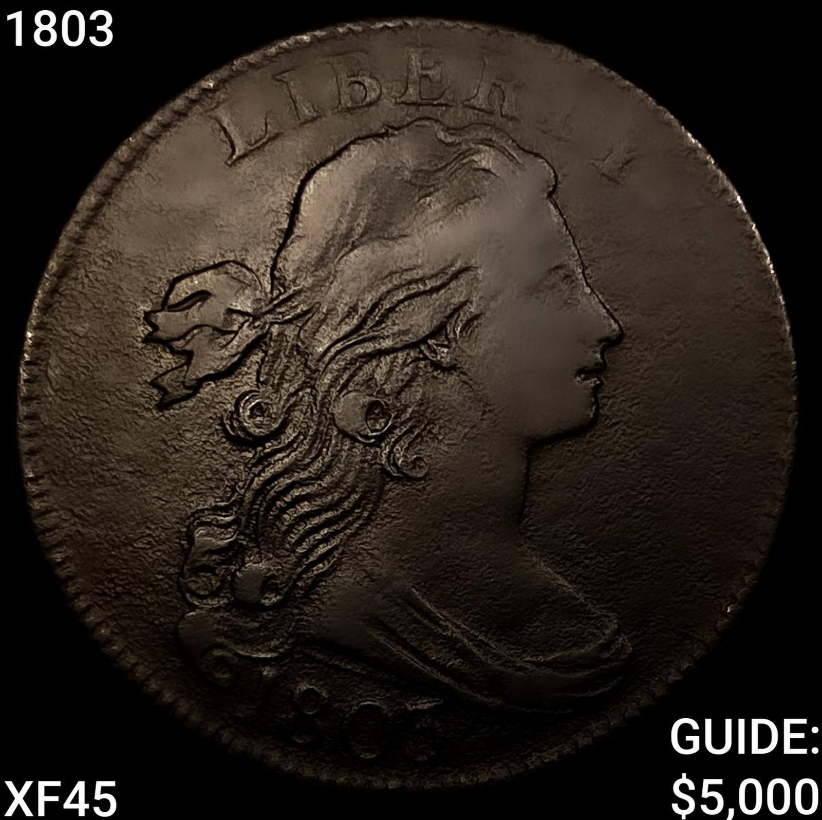 1803 Draped Bust Large Cent NEARLY UNCIRCULATED: 1803 Draped Bust Large Cent NEARLY UNCIRCULATED