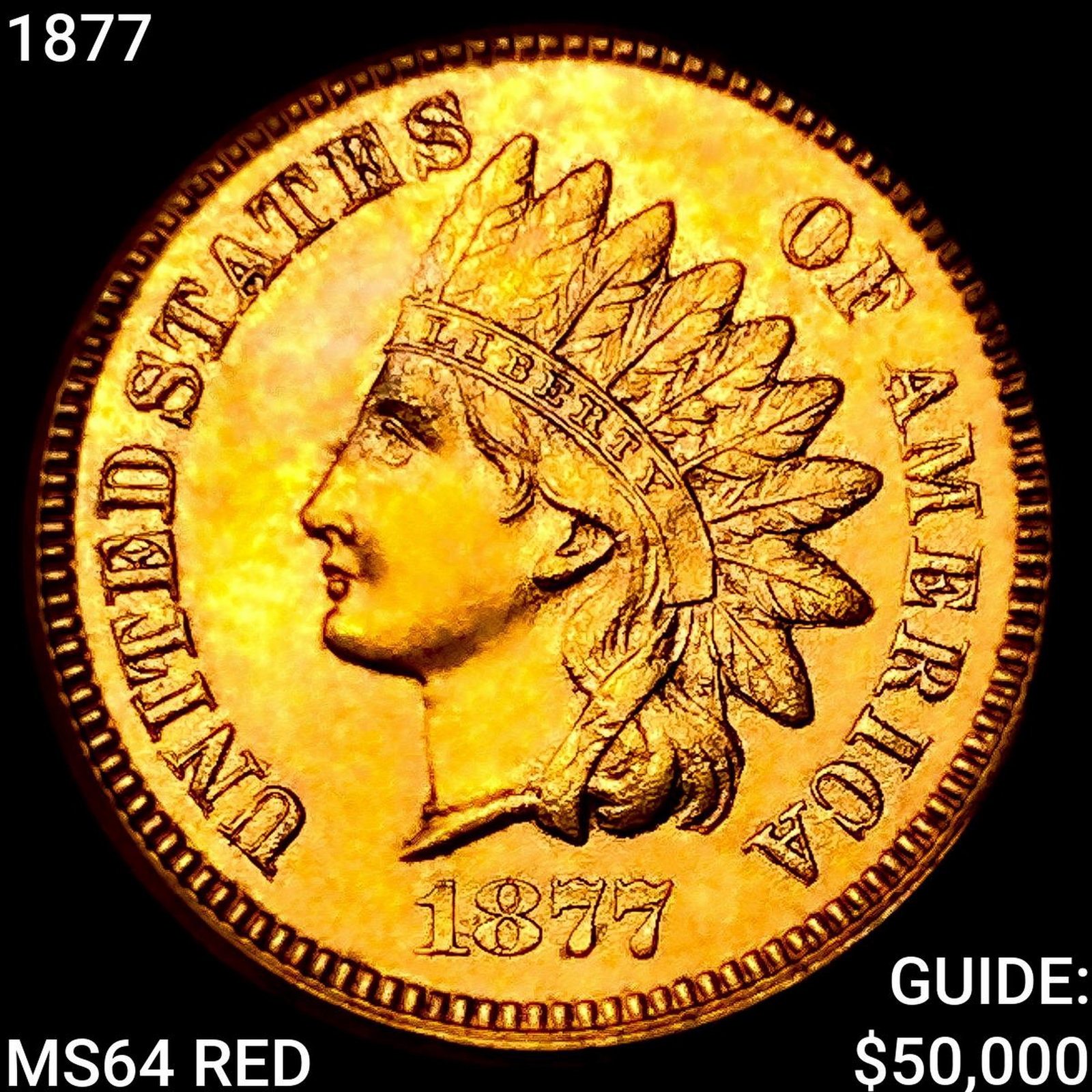 1877 Indian Head Cent CHOICE BU RD: 1877 Indian Head Cent CHOICE BU RD