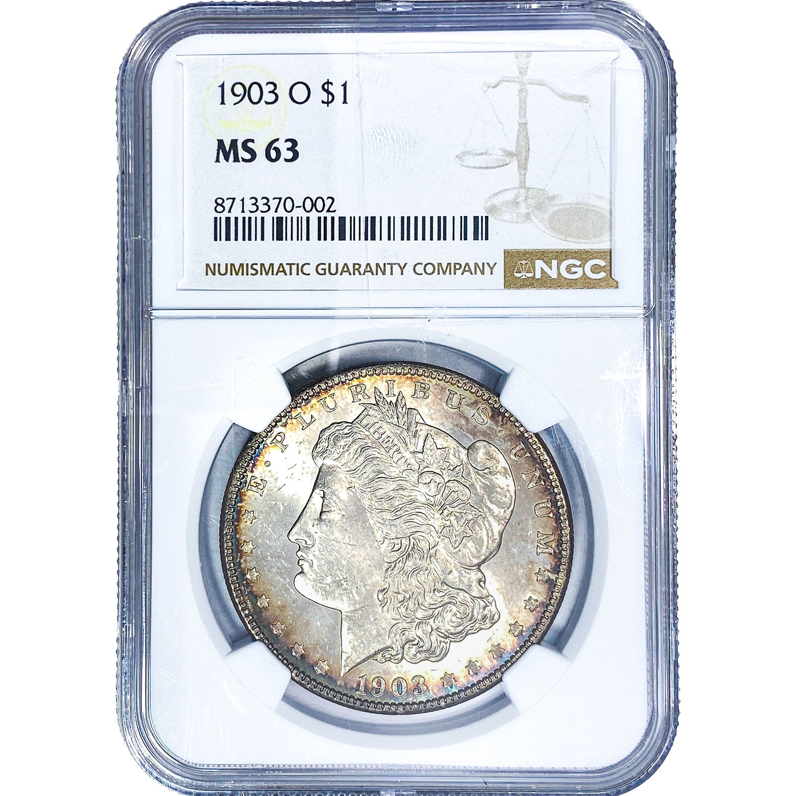 1903-O Morgan Silver Dollar NGC MS63: 1903-O Morgan Silver Dollar NGC MS63