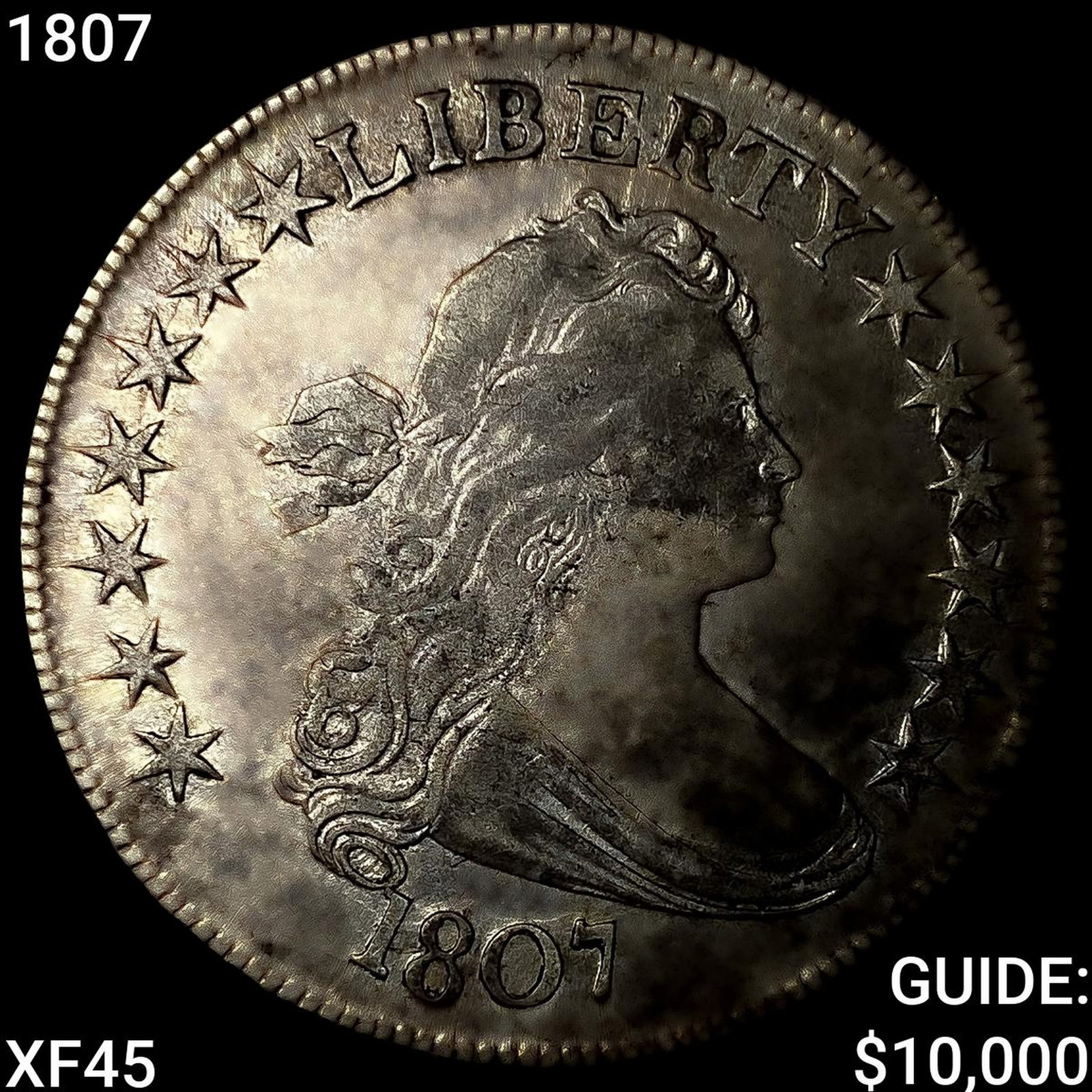 1807 Draped Bust Half Dollar NEARLY UNCIRCULATED: 1807 Draped Bust Half Dollar NEARLY UNCIRCULATED