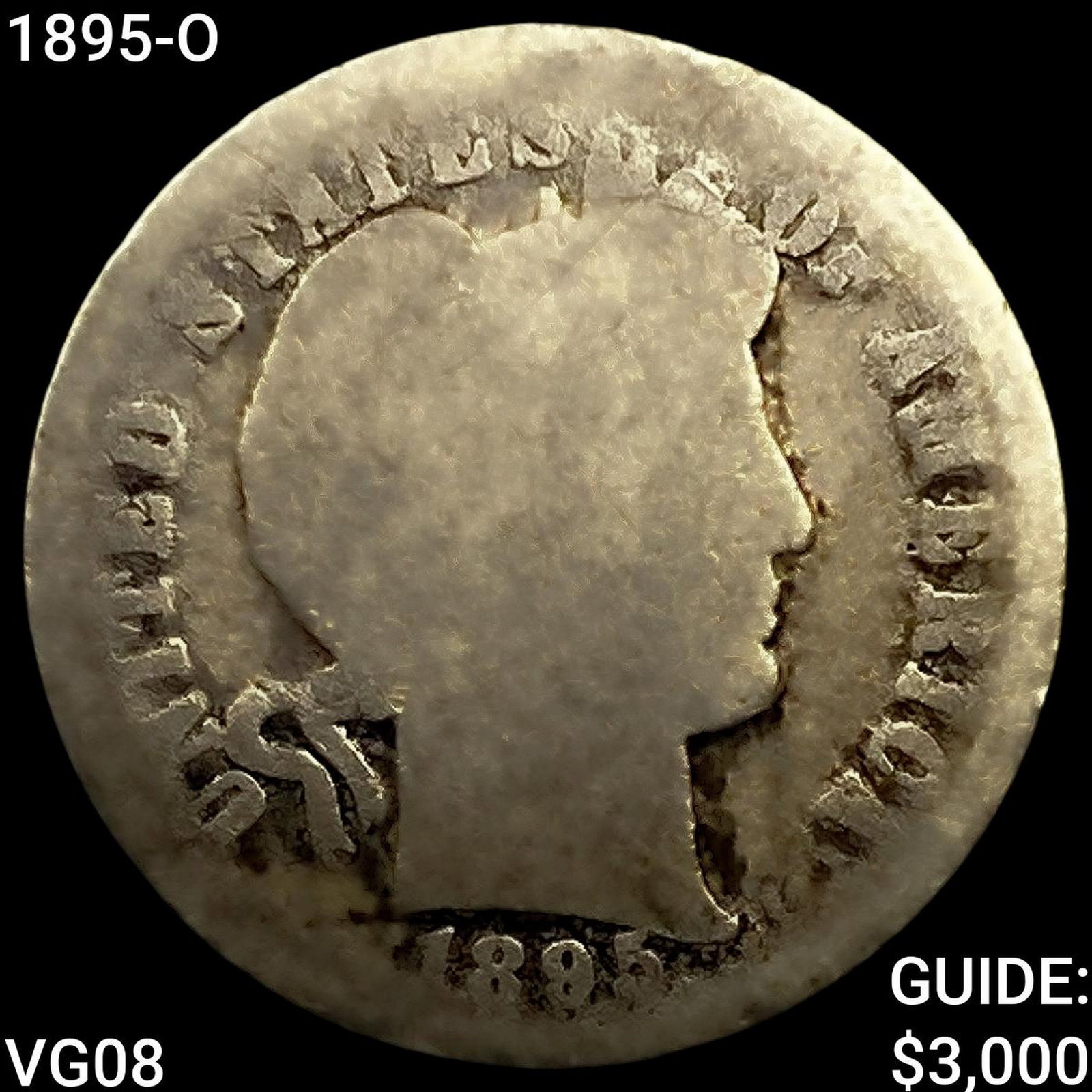 1895-O Barber Dime NICELY CIRCULATED: 1895-O Barber Dime NICELY CIRCULATED