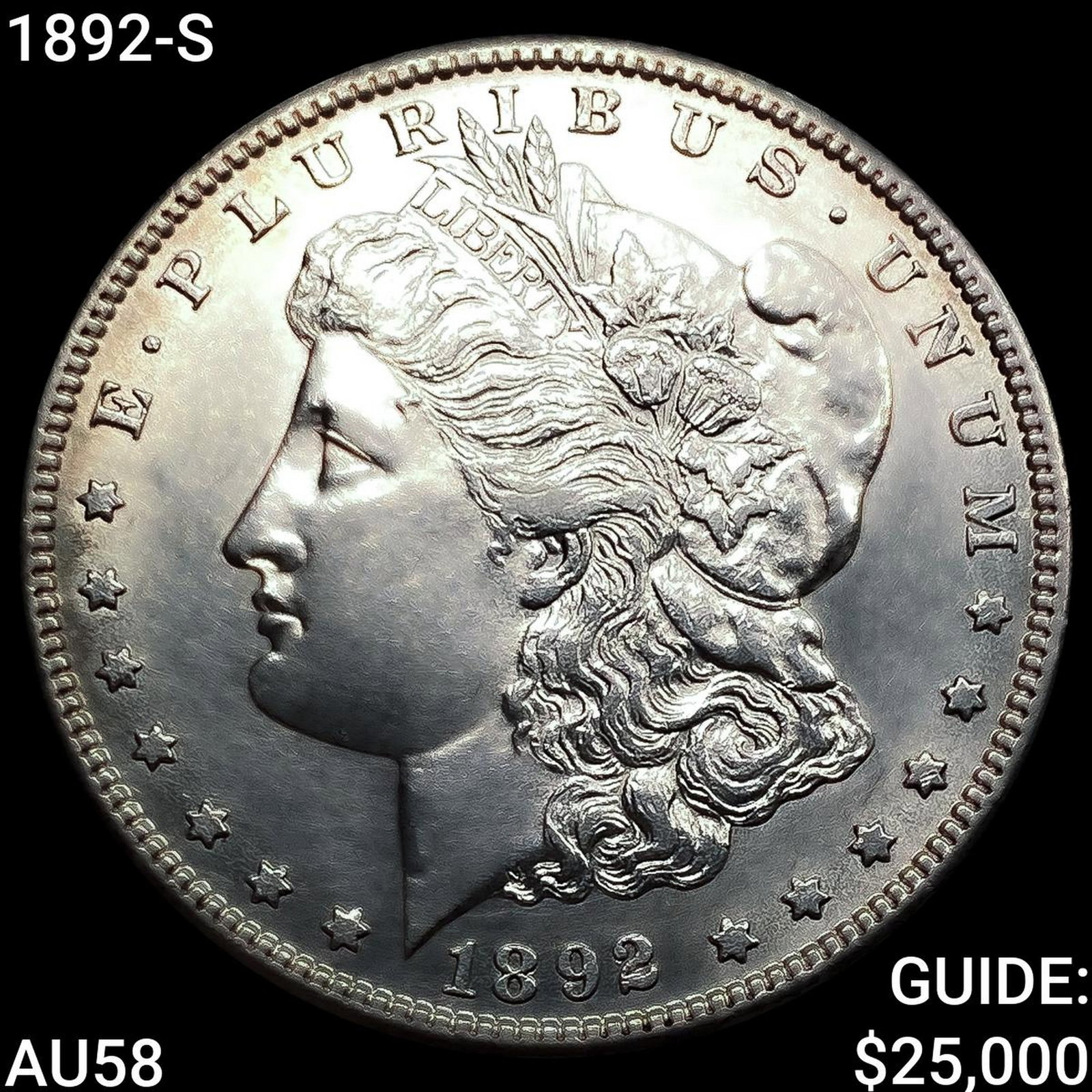 1892-S Morgan Silver Dollar CHOICE AU: 1892-S Morgan Silver Dollar CHOICE AU