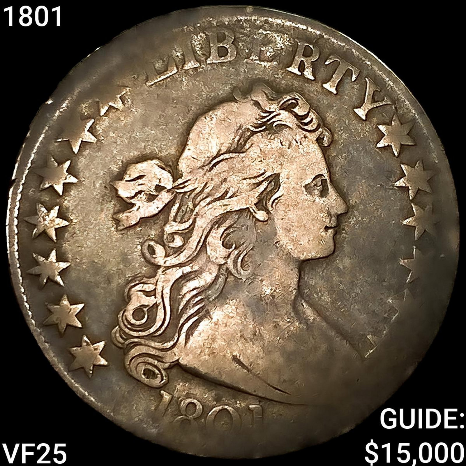 1801 Draped Bust Half Dollar LIGHTLY CIRCULATED (1 of 2)