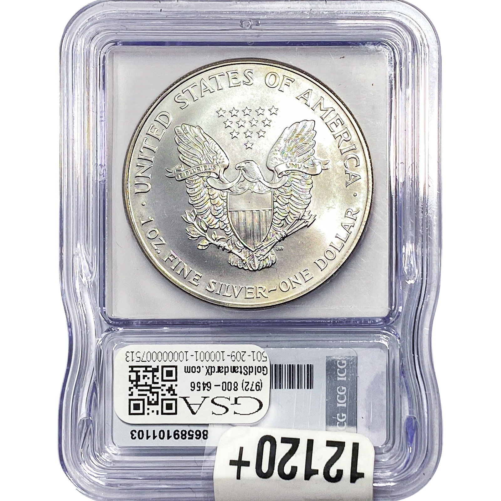 1999 Silver Eagle ICG MS70 - 2