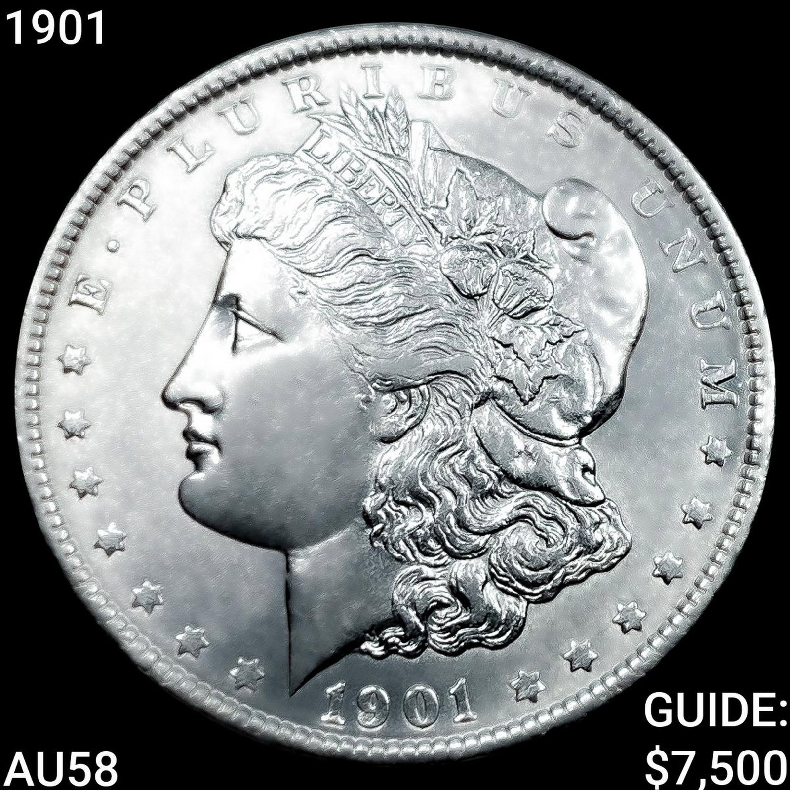 1901 Morgan Silver Dollar CHOICE AU: 1901 Morgan Silver Dollar CHOICE AU