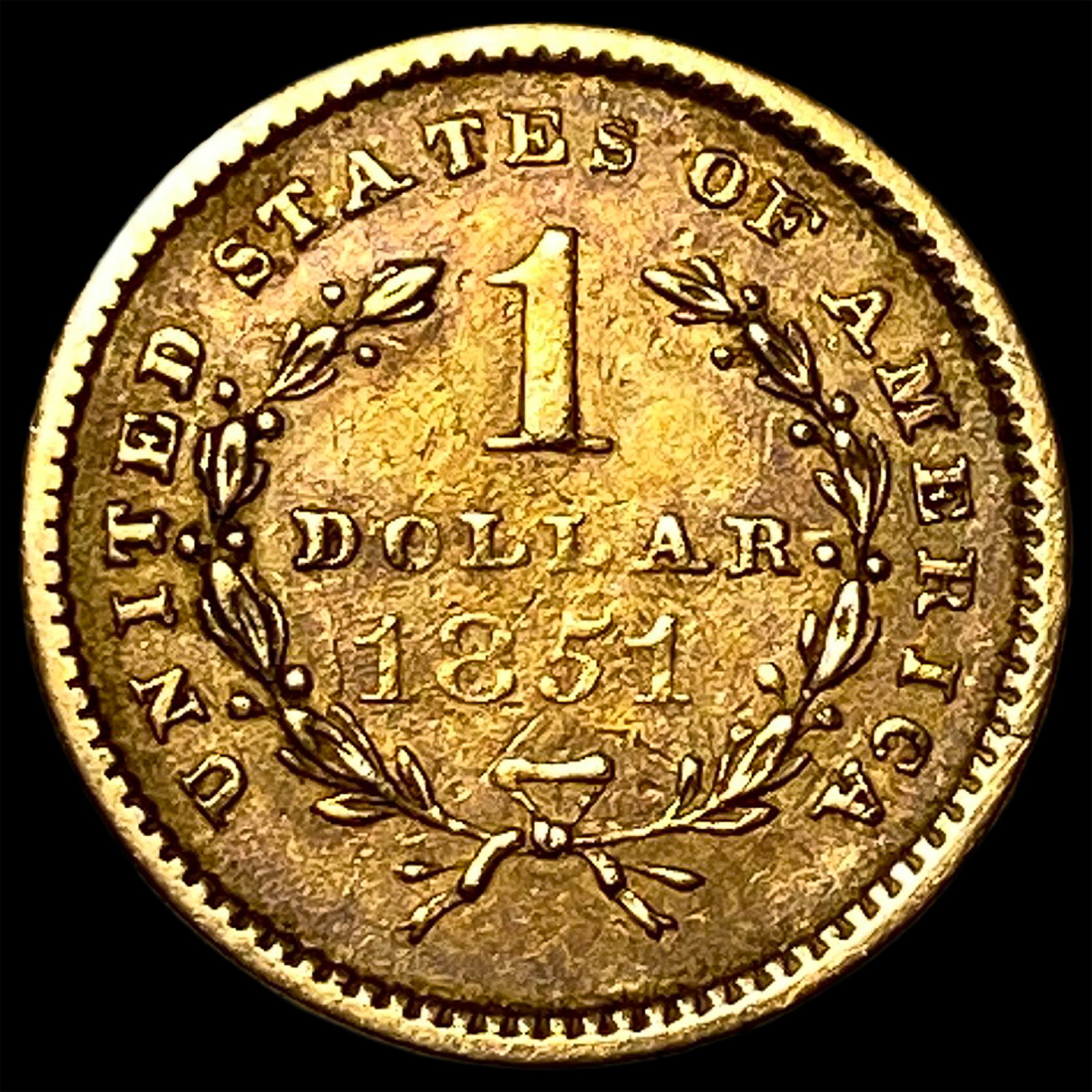 1851 Rare Gold Dollar - 2