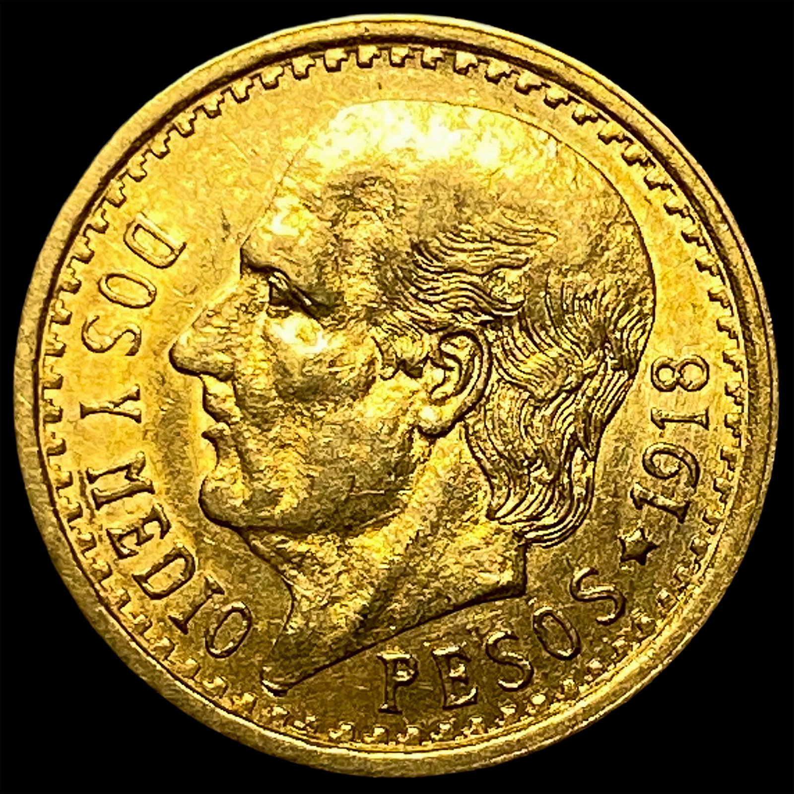 1918 Mexico Gold 2 1/2 Pesos (1 of 2)