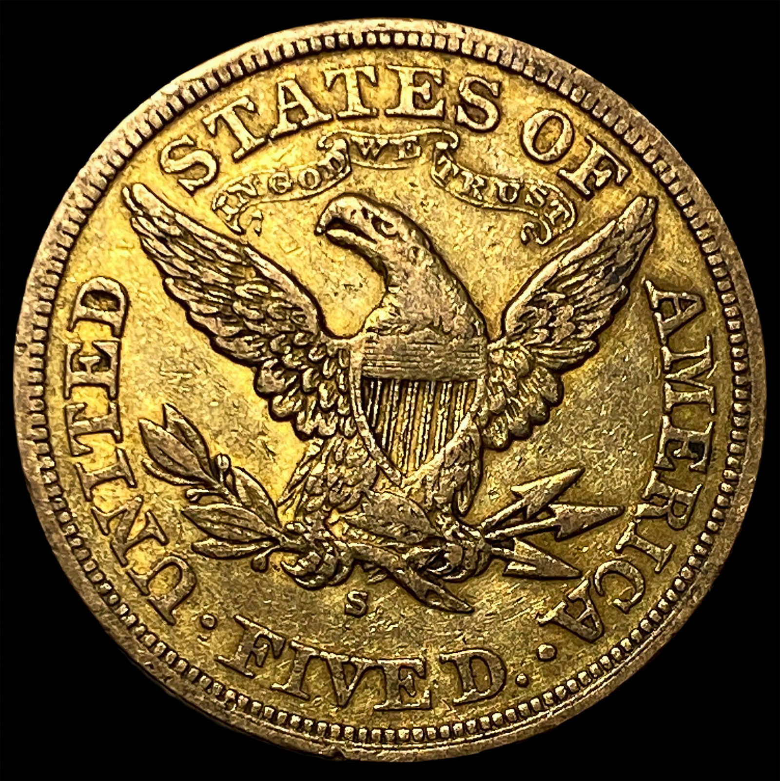 1872-S $5 Gold Half Eagle - 2
