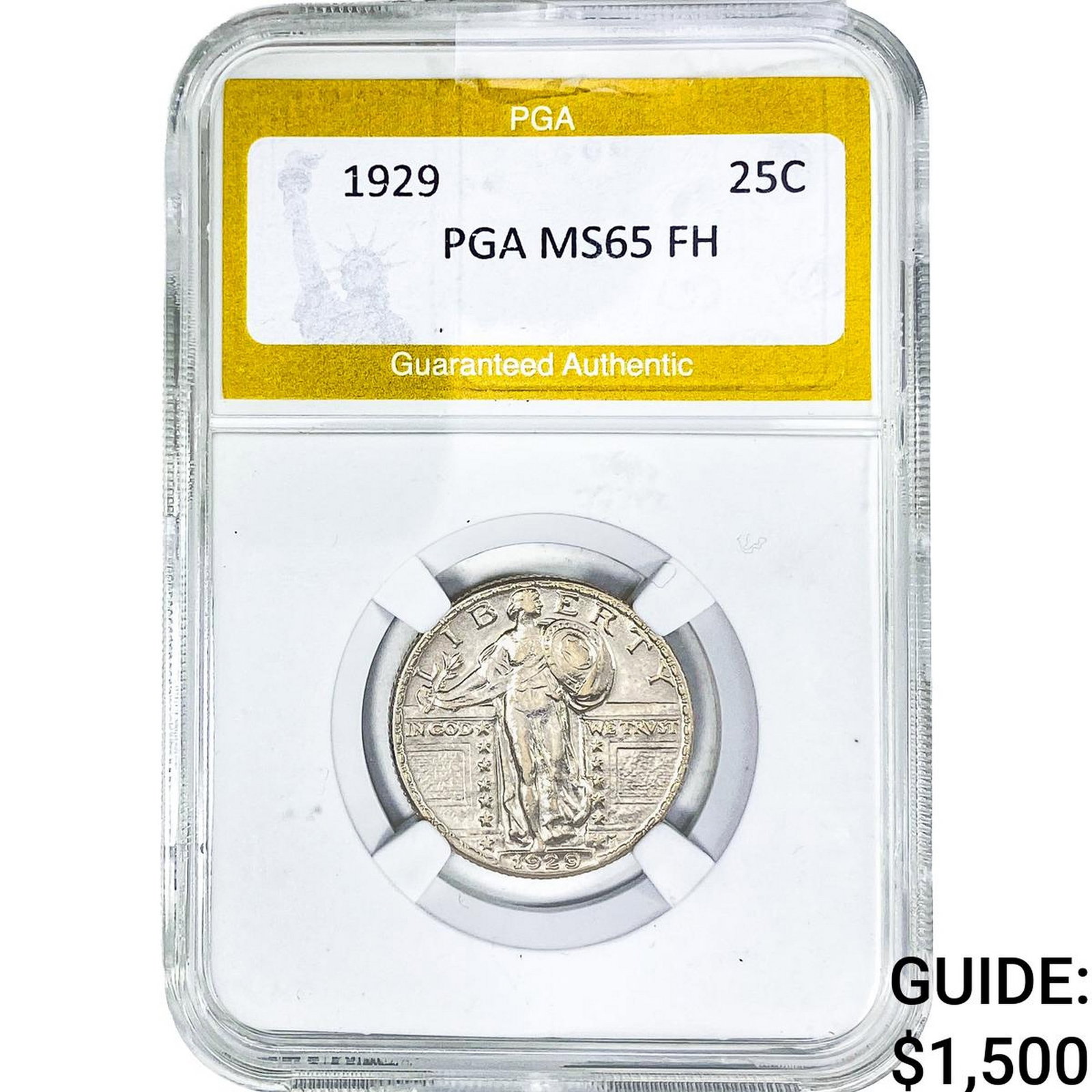 1929 Standing Liberty Quarter PGA MS65 FH (1 of 2)