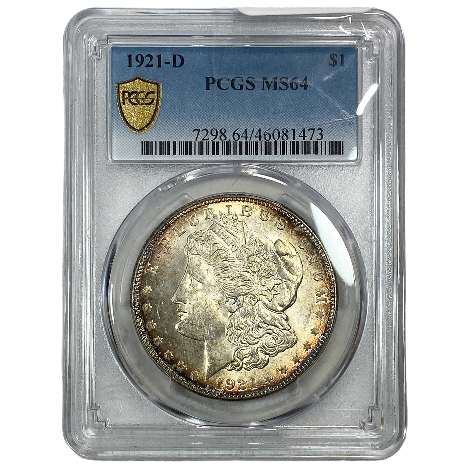 1921-D Morgan Silver Dollar PCGS MS64: 1921-D Morgan Silver Dollar PCGS MS64