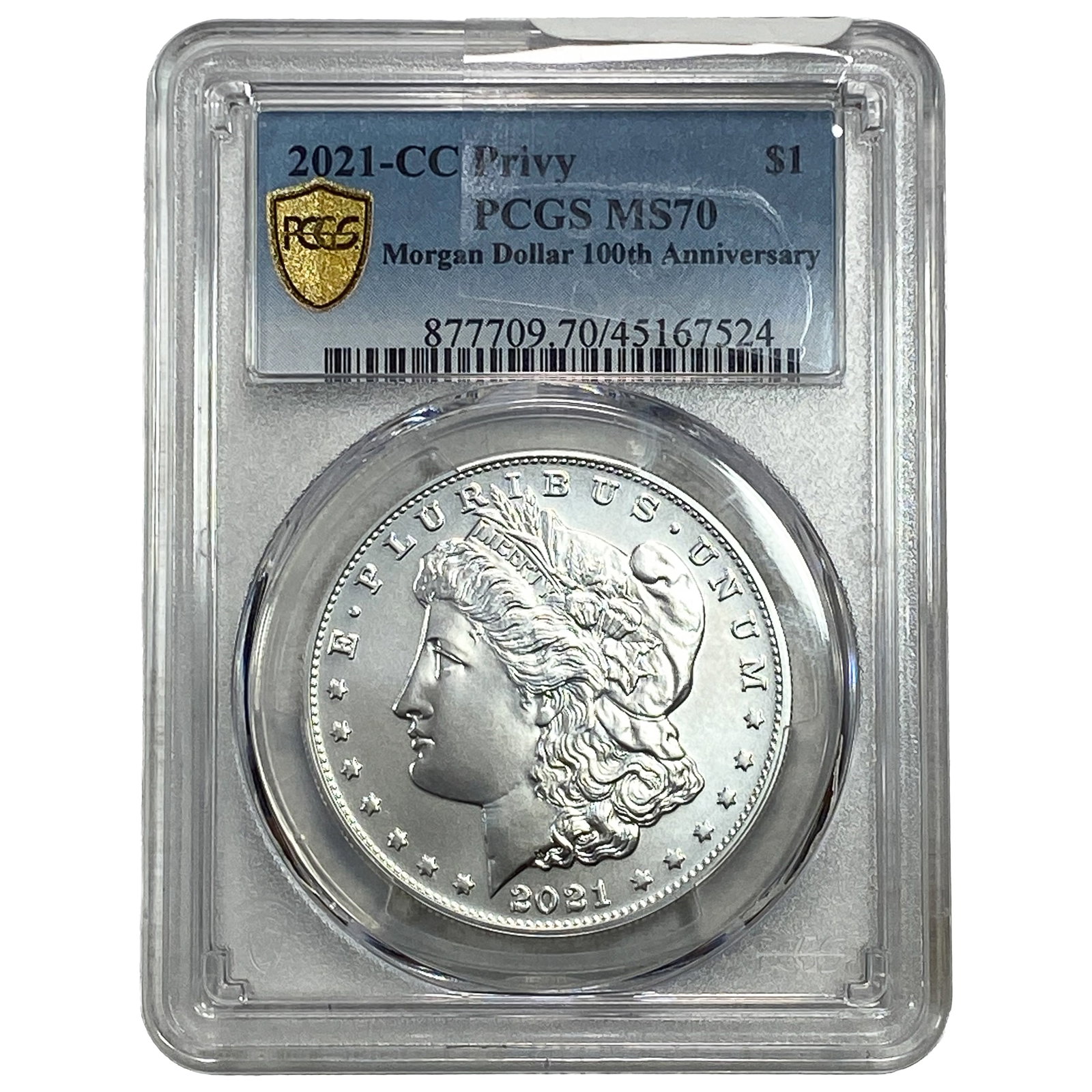 2021-CC Privy Morgan Silver Dollar PCGS MS70: 2021-CC Privy Morgan Silver Dollar PCGS MS70