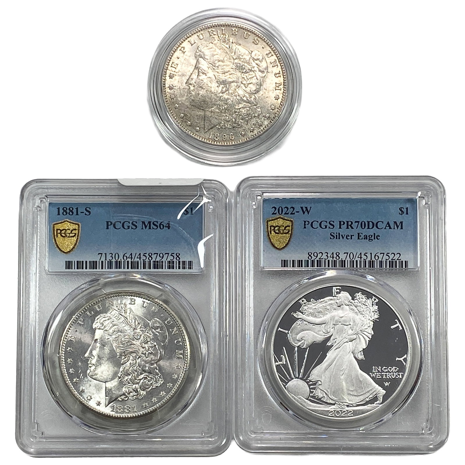 [3]1881-2022 Morgan Silver Dollar and Silver Eagle Lot: [3]1881-2022 Morgan Silver Dollar and Silver Eagle Lot