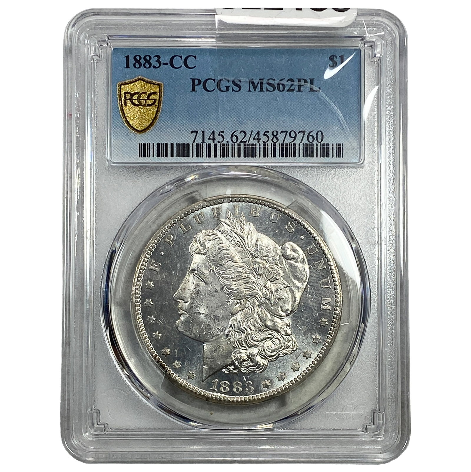 1883-CC Morgan Silver Dollar PCGS MS62 PL: 1883-CC Morgan Silver Dollar PCGS MS62 PL