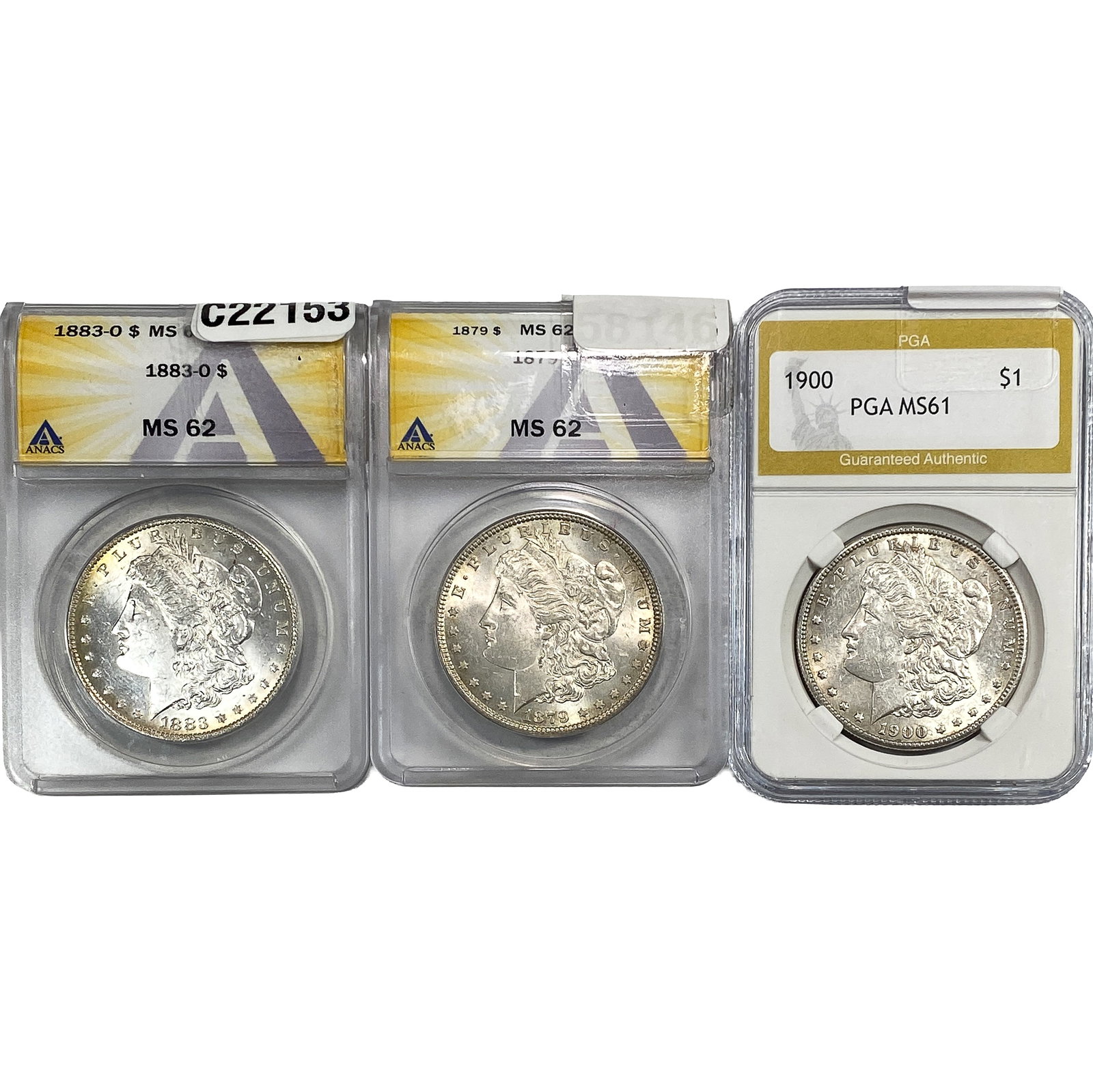 [3]1879-1900 Morgan Silver Dollar MS61/MS62: [3]1879-1900 Morgan Silver Dollar MS61/MS62