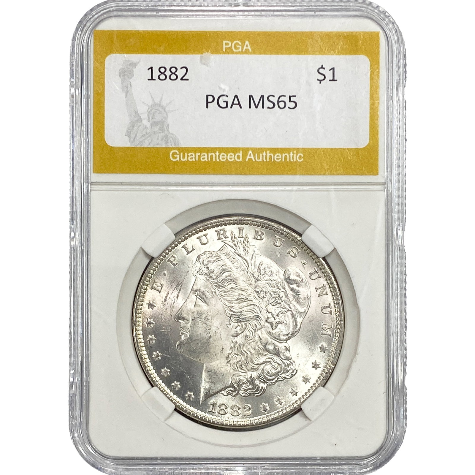 1882 Morgan Silver Dollar PGA MS61/MS6265: 1882 Morgan Silver Dollar PGA MS61/MS6265