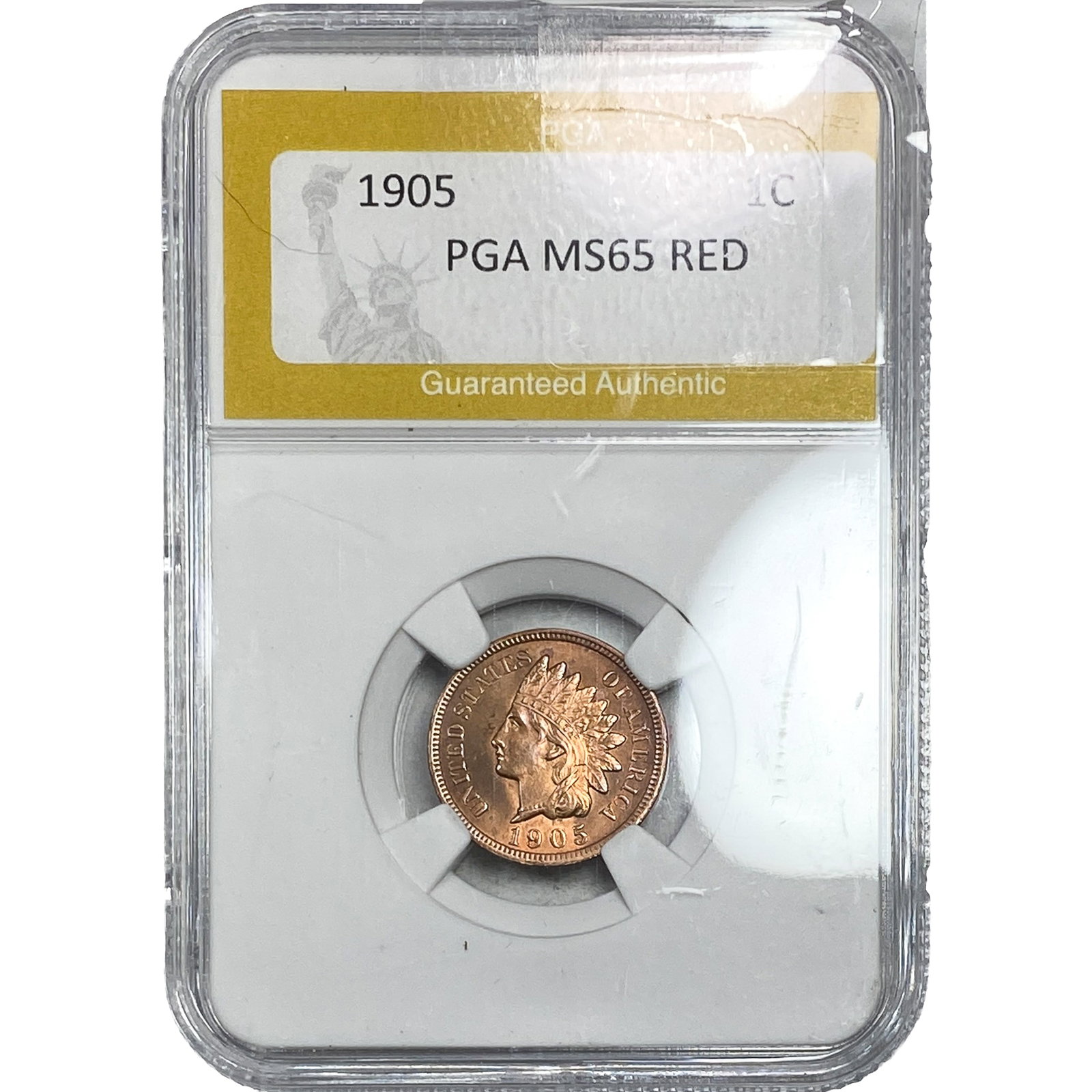 1905 Indian Head Cent PGA MS65 Red: 1905 Indian Head Cent PGA MS65 Red