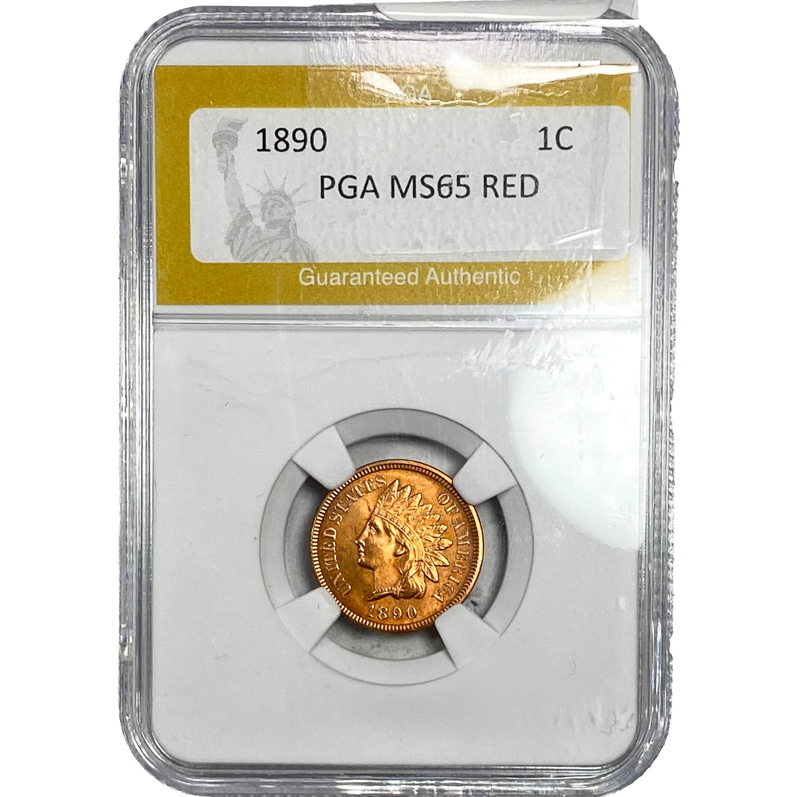 1890 Indian Head Cent PGA MS65 Red (1 of 2)
