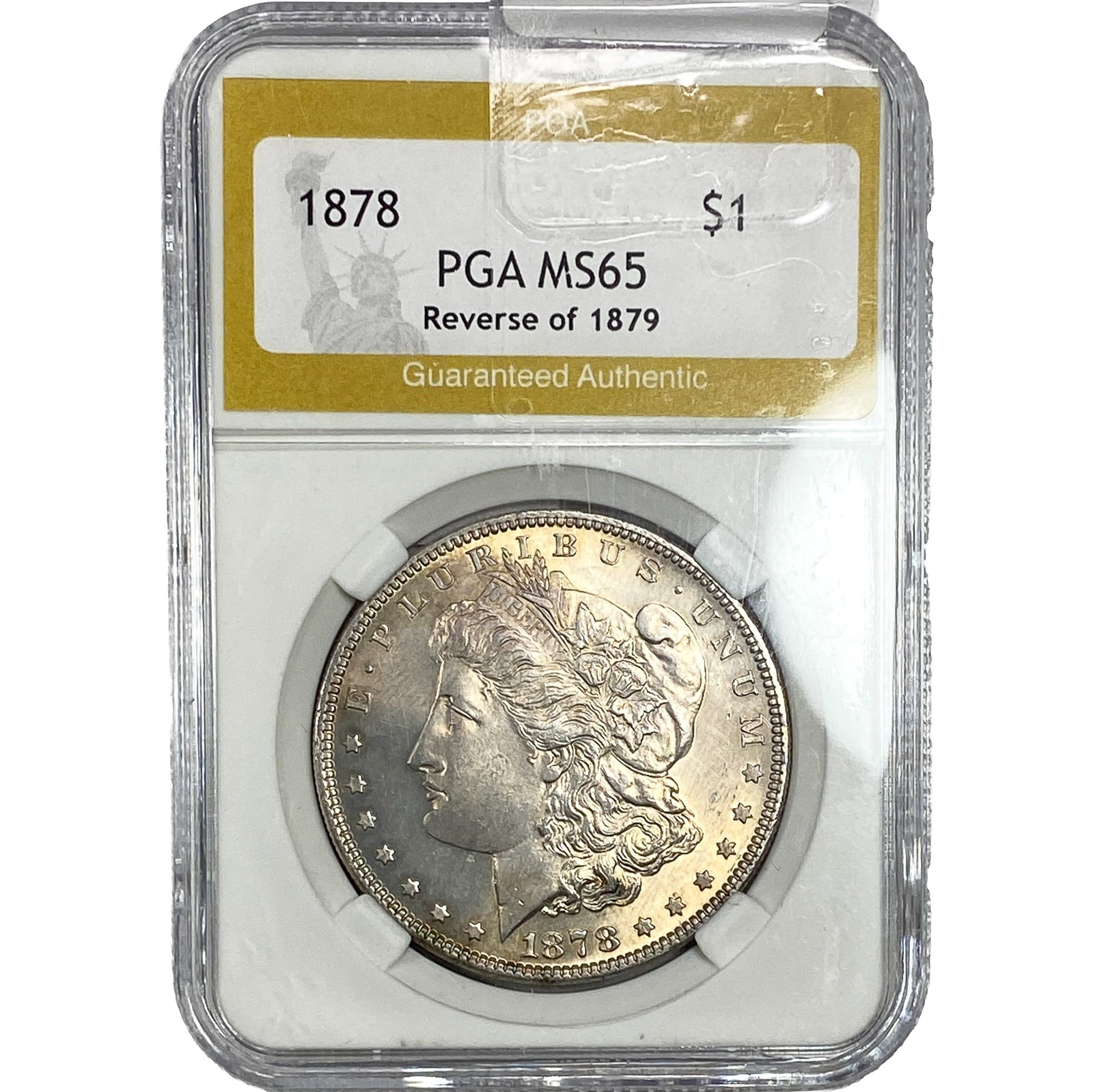 1878 Rev. 1879 Morgan Silver Dollar PGA MS65: 1878 Rev. 1879 Morgan Silver Dollar PGA MS65