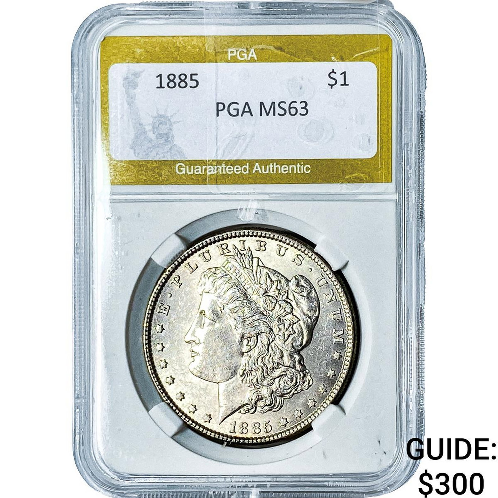 1885 Morgan Silver Dollar PGA MS63: 1885 Morgan Silver Dollar PGA MS63