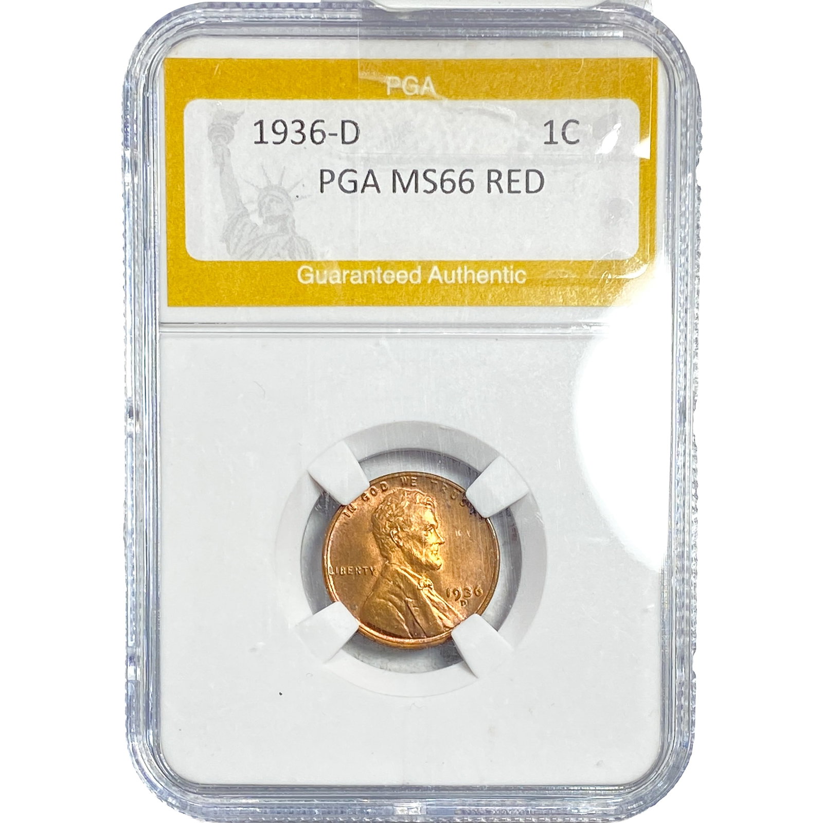 1936-D Wheat Cent PGA MS66 Red (1 of 2)