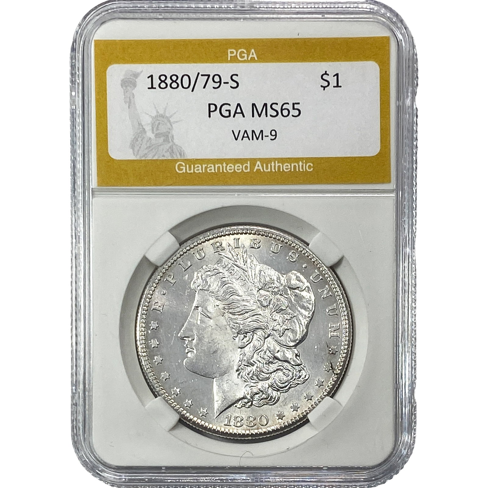 1880/79-S Morgan Silver Dollar PGA MS65 VAM-9: 1880/79-S Morgan Silver Dollar PGA MS65 VAM-9