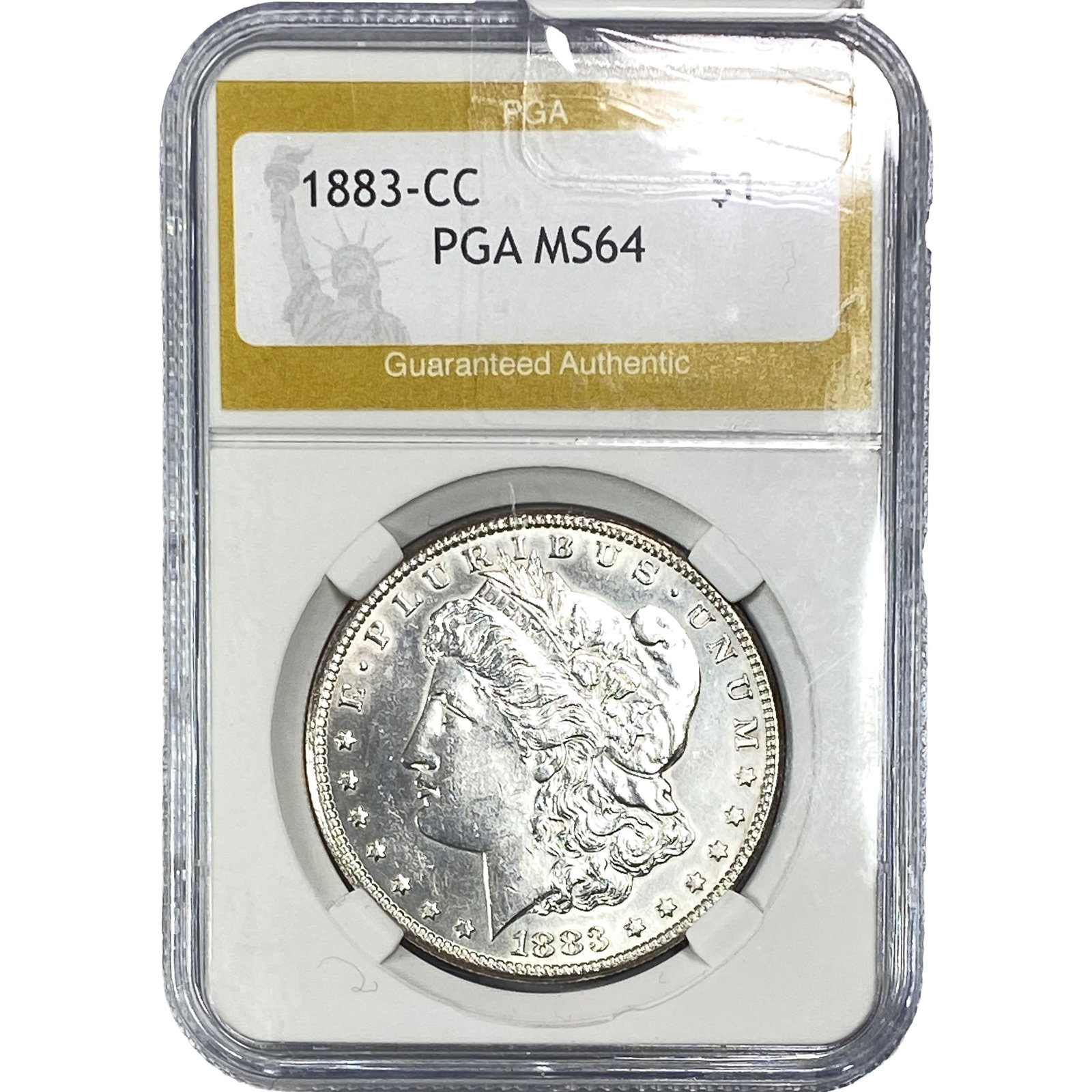 1883-CC Morgan Silver Dollar PGA MS64: 1883-CC Morgan Silver Dollar PGA MS64